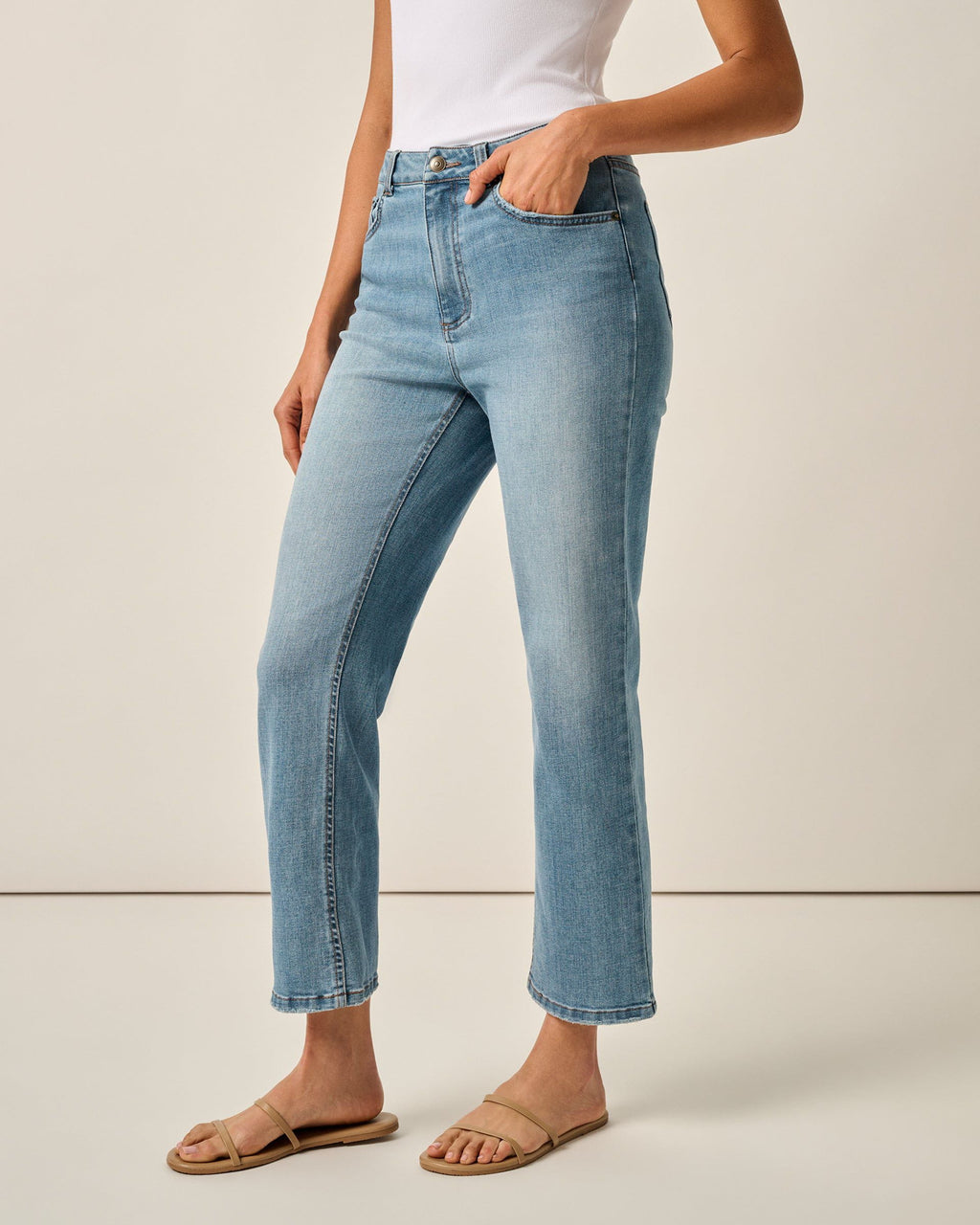 Johnnie-O Savanah Light Everyday Wash Jean, Crystal