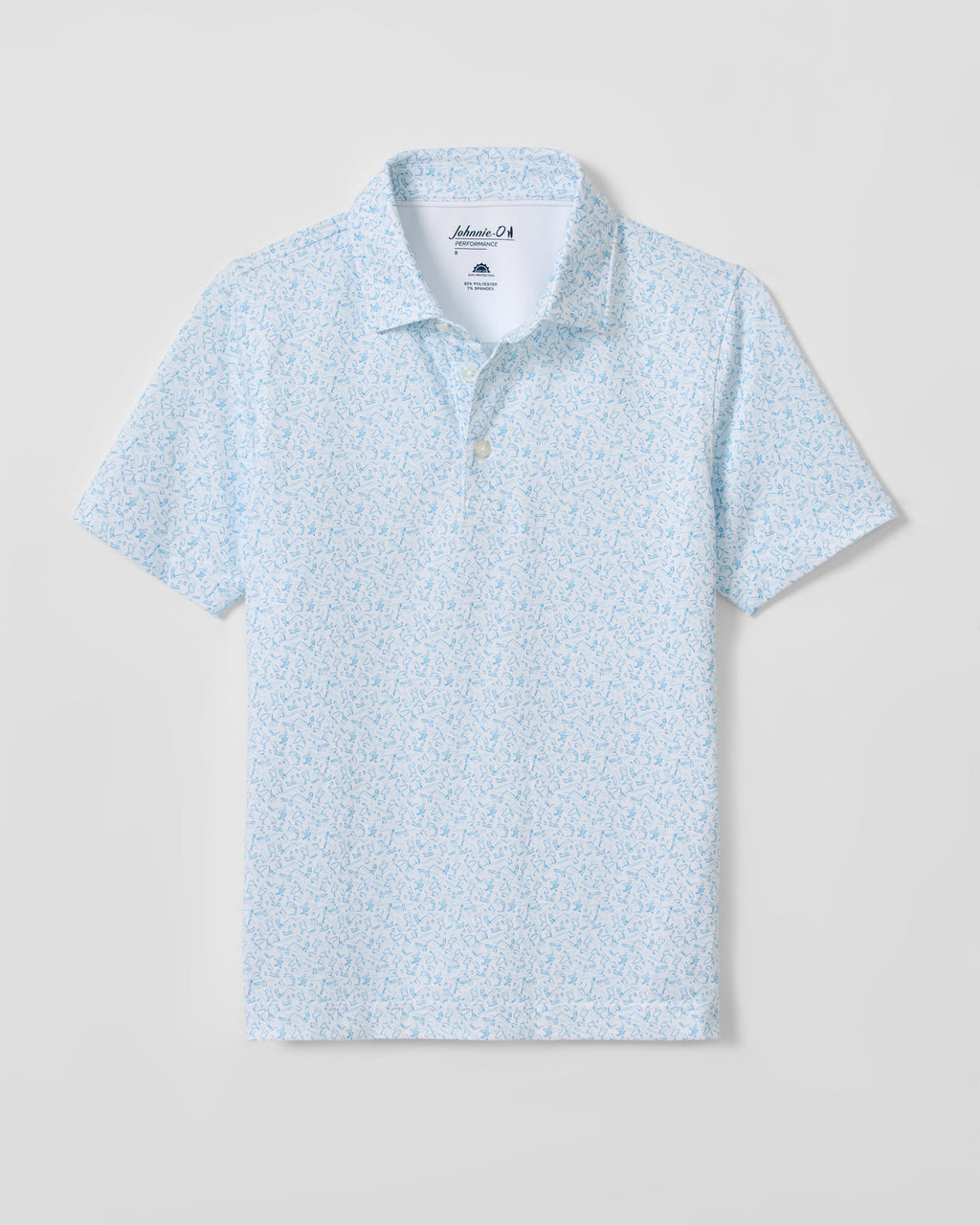 Johnnie-O Performance Jr. Jersey Polo - Beach Break, White