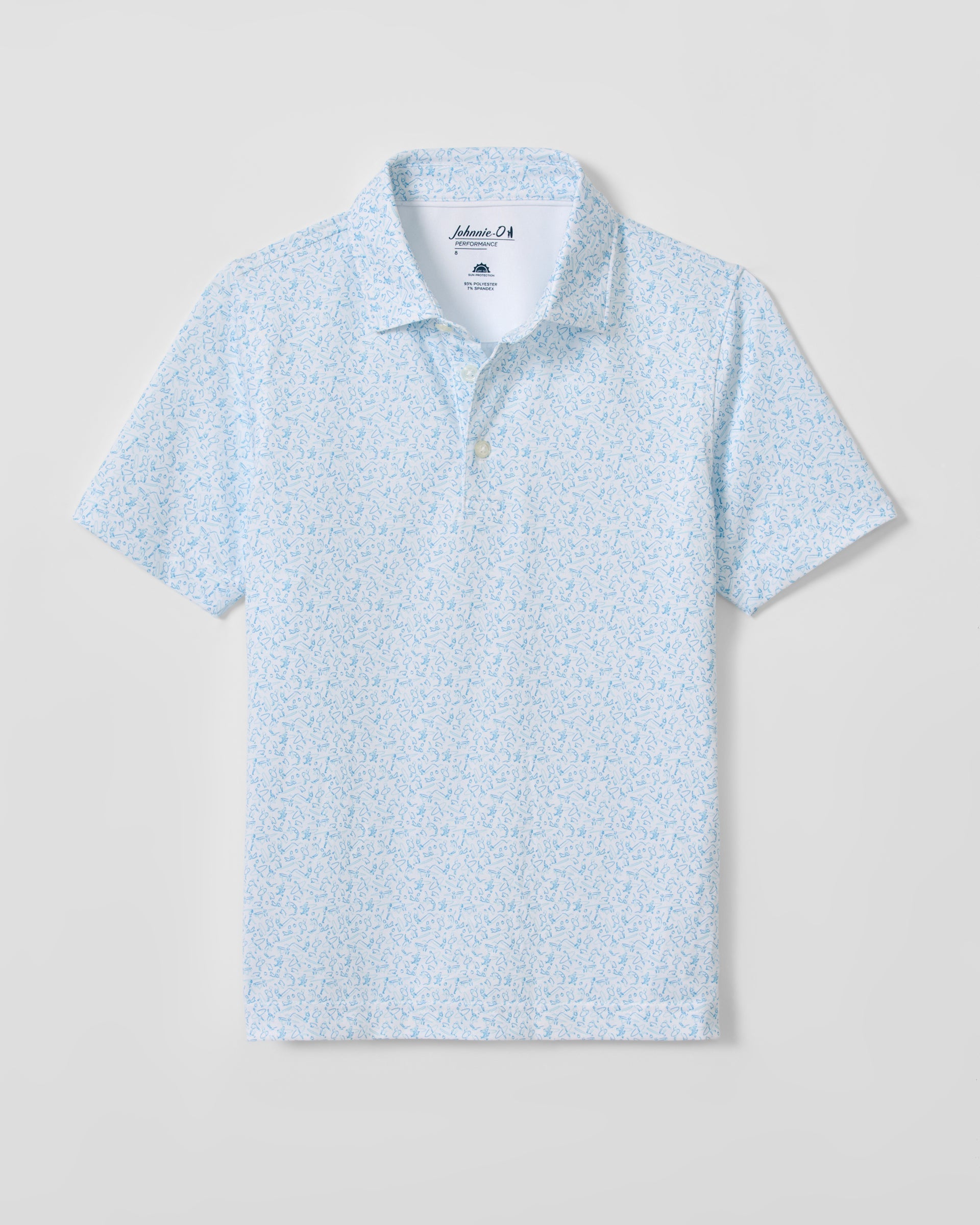 Johnnie-O Performance Jr. Jersey Polo - Beach Break, White