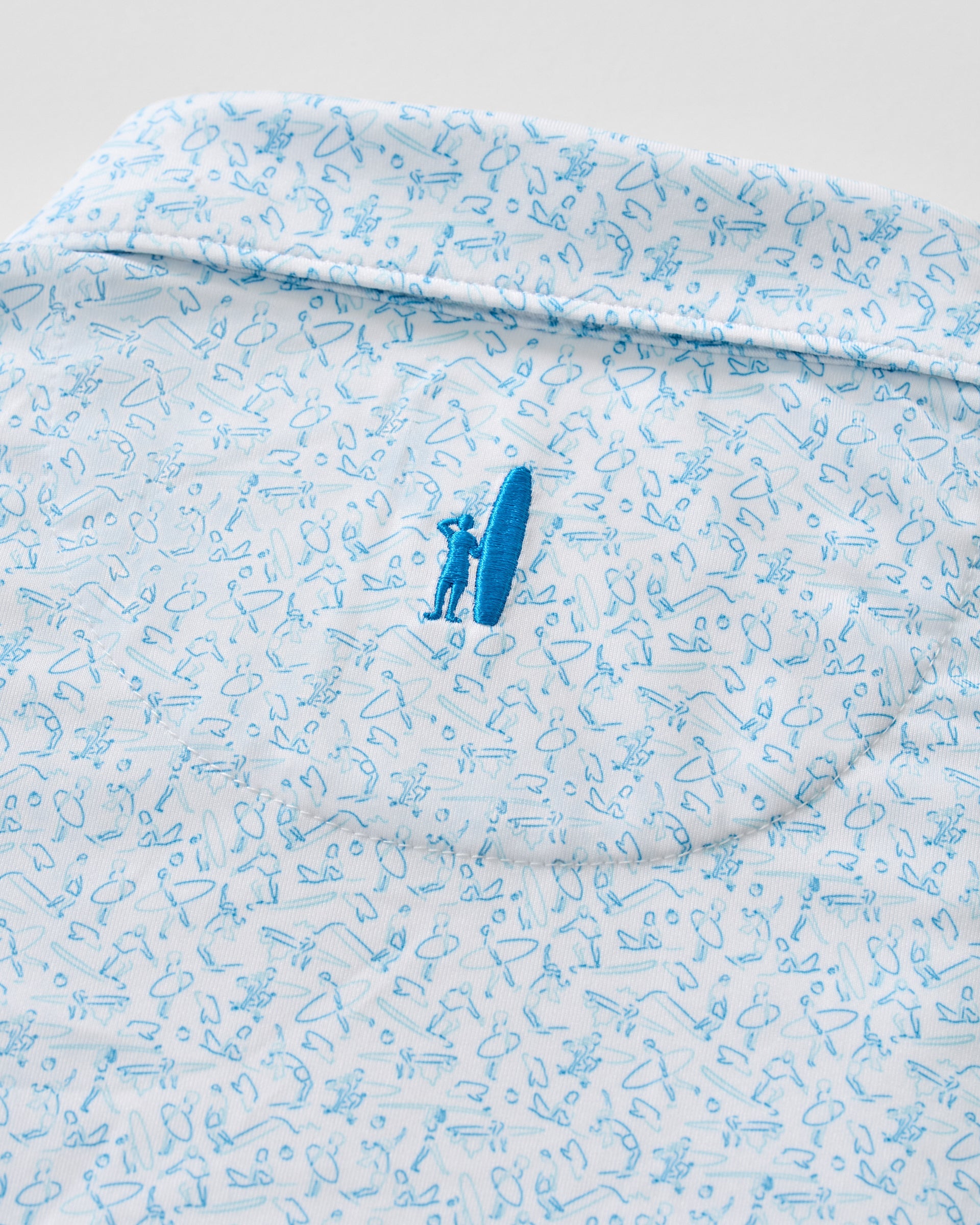 Johnnie-O Performance Jr. Jersey Polo - Beach Break, White