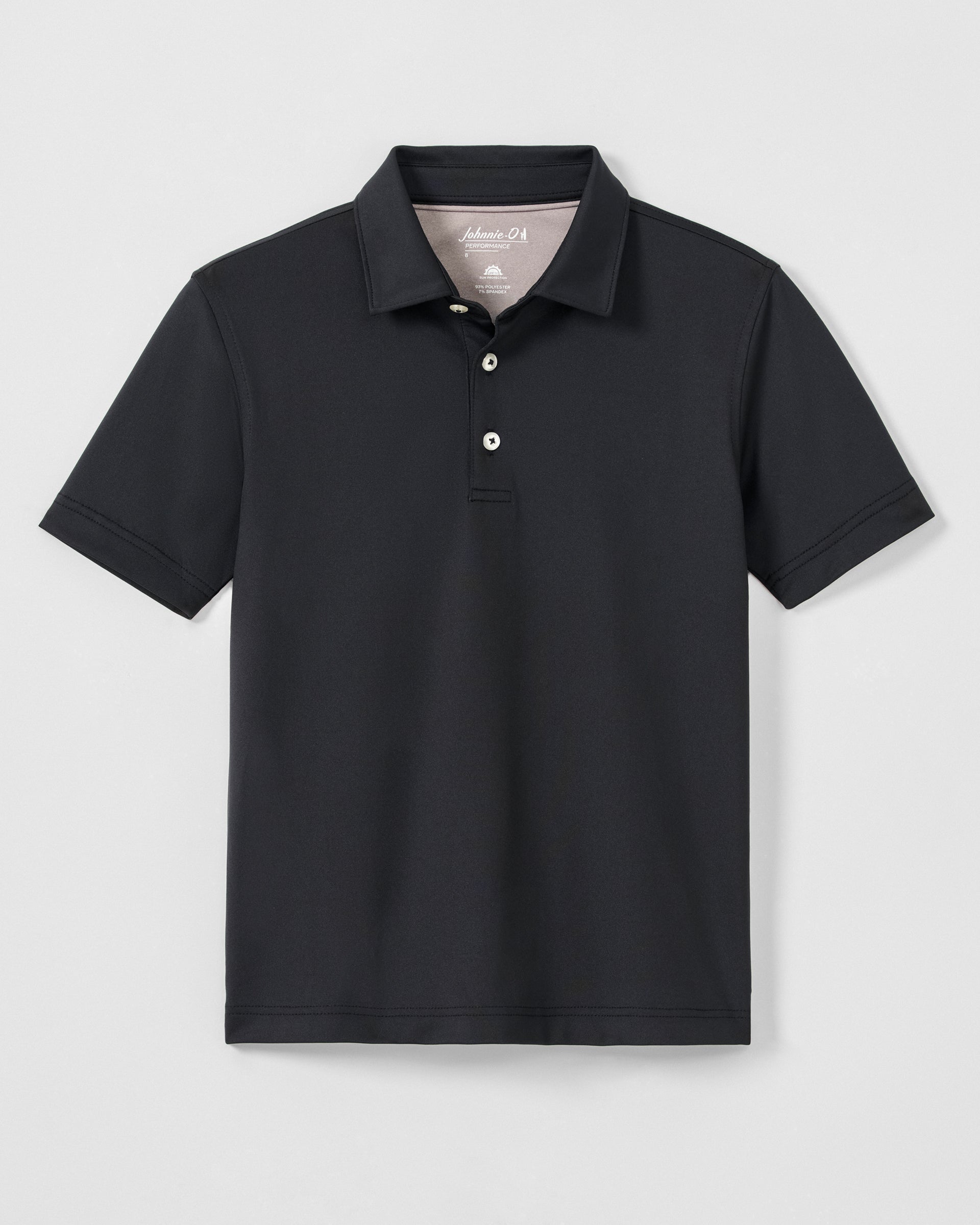 Johnnie-O Performance Jersey Jr. Polo - Birdie, Black