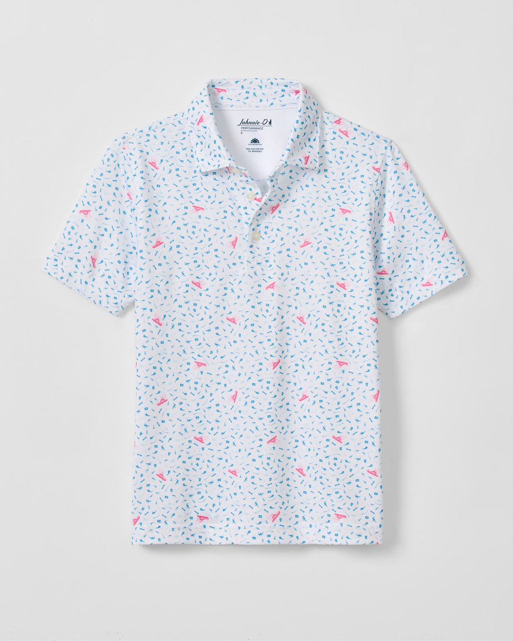 Johnnie-O Performance Jr. Jersey Polo - JO Angler, White