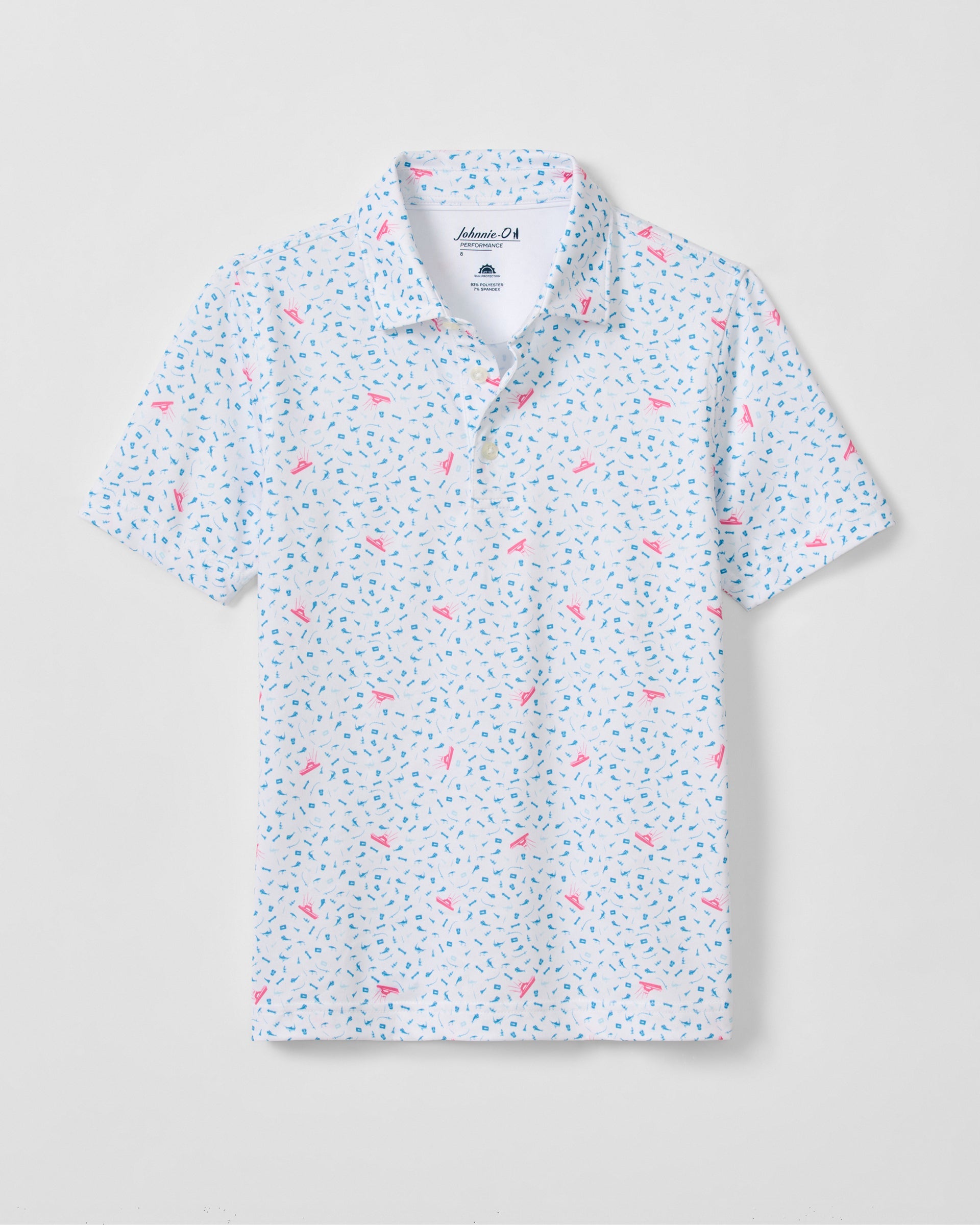 Johnnie-O Performance Jr. Jersey Polo - JO Angler, White
