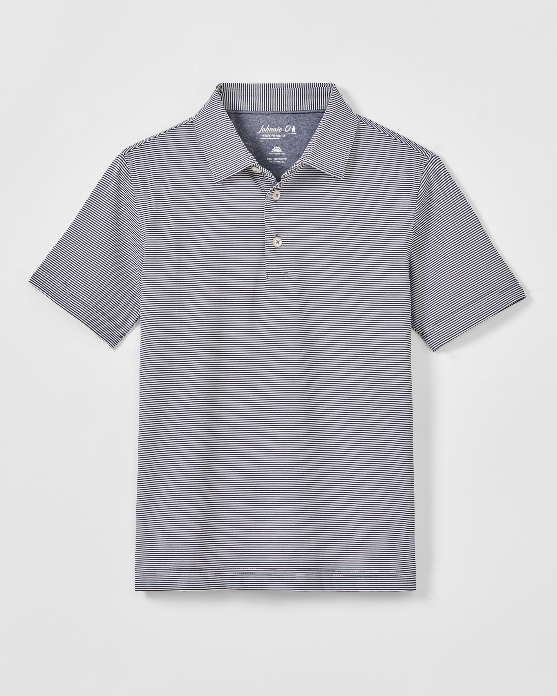 Johnnie-O Performance Jersey Jr. Polo - Lyndonn Stripe, Navy