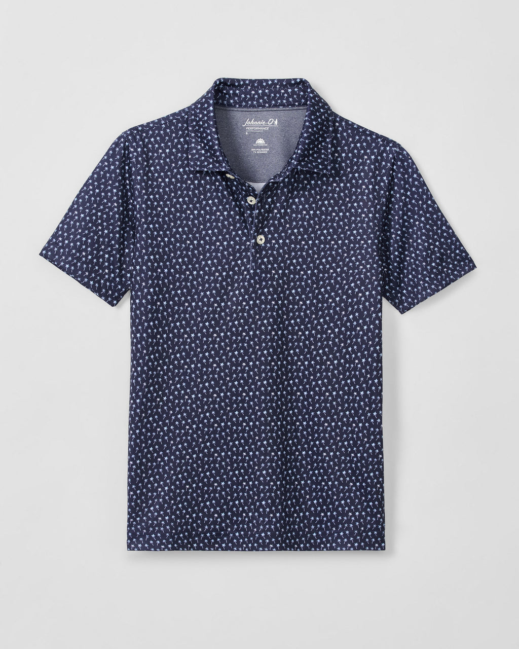 Johnnie-O Performance Jersey Jr. Polo - Rica Print, Navy