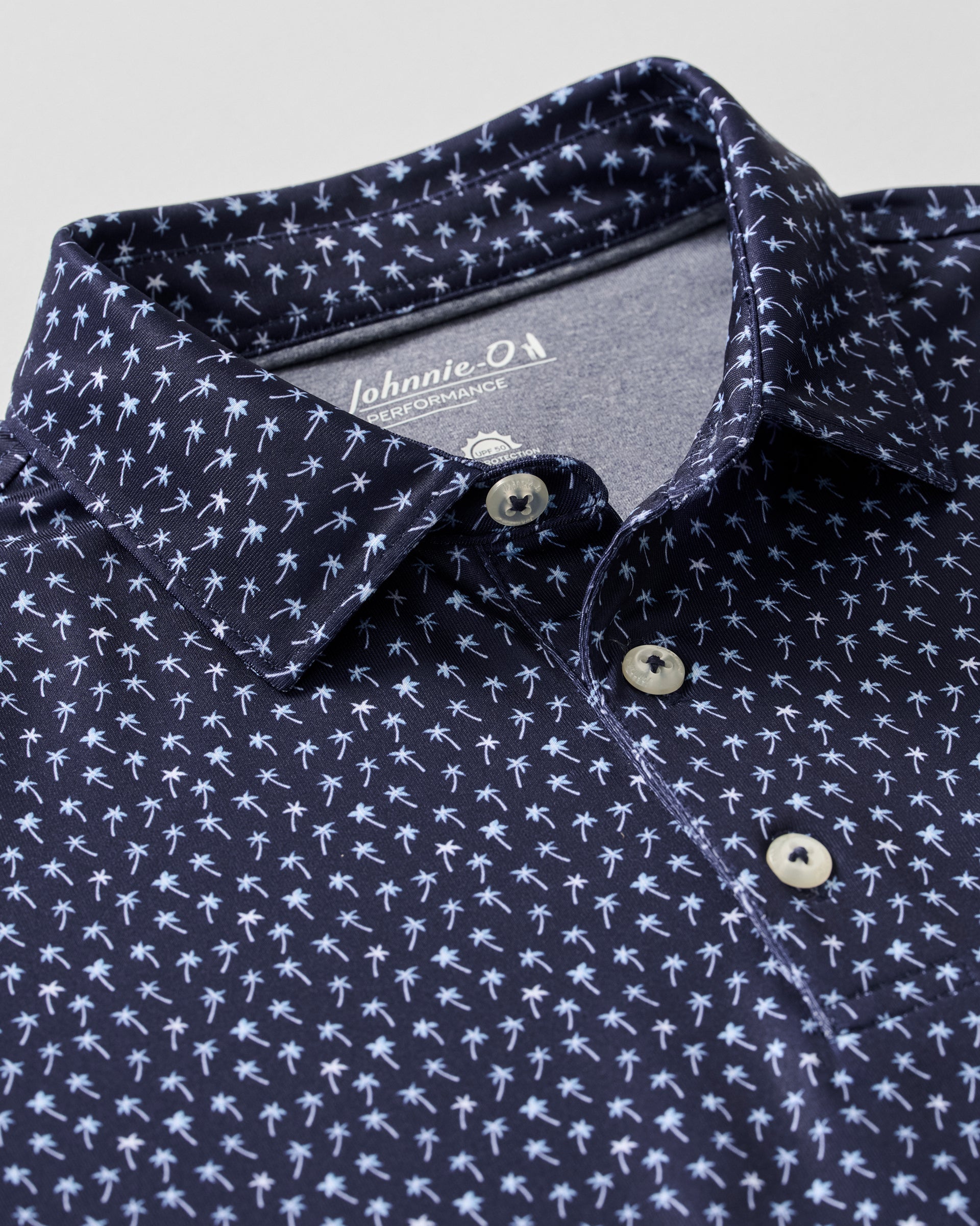 Johnnie-O Performance Jersey Jr. Polo - Rica Print, Navy
