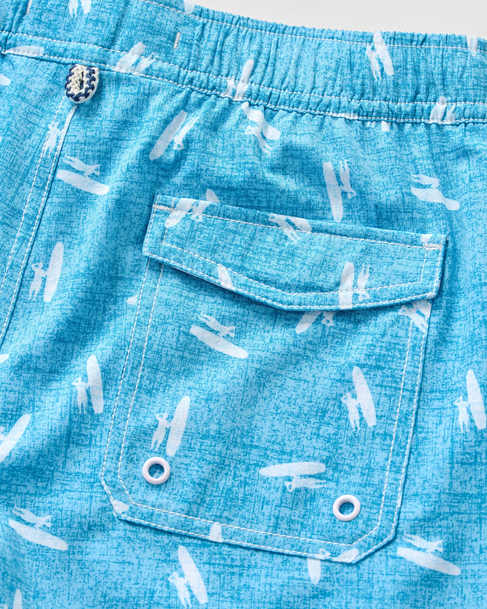 Johnnie-O Boys (8-16) - Half Elastic Jr. Surf Shorts, Barracuda