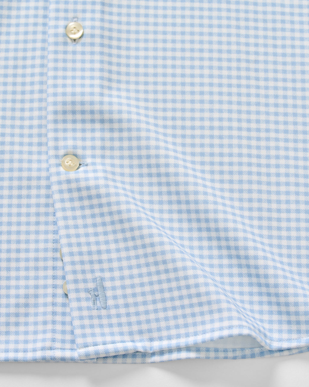 Johnnie-O Fine Pique Knit Button Down Shirt - Albro Check, Gulf Blue