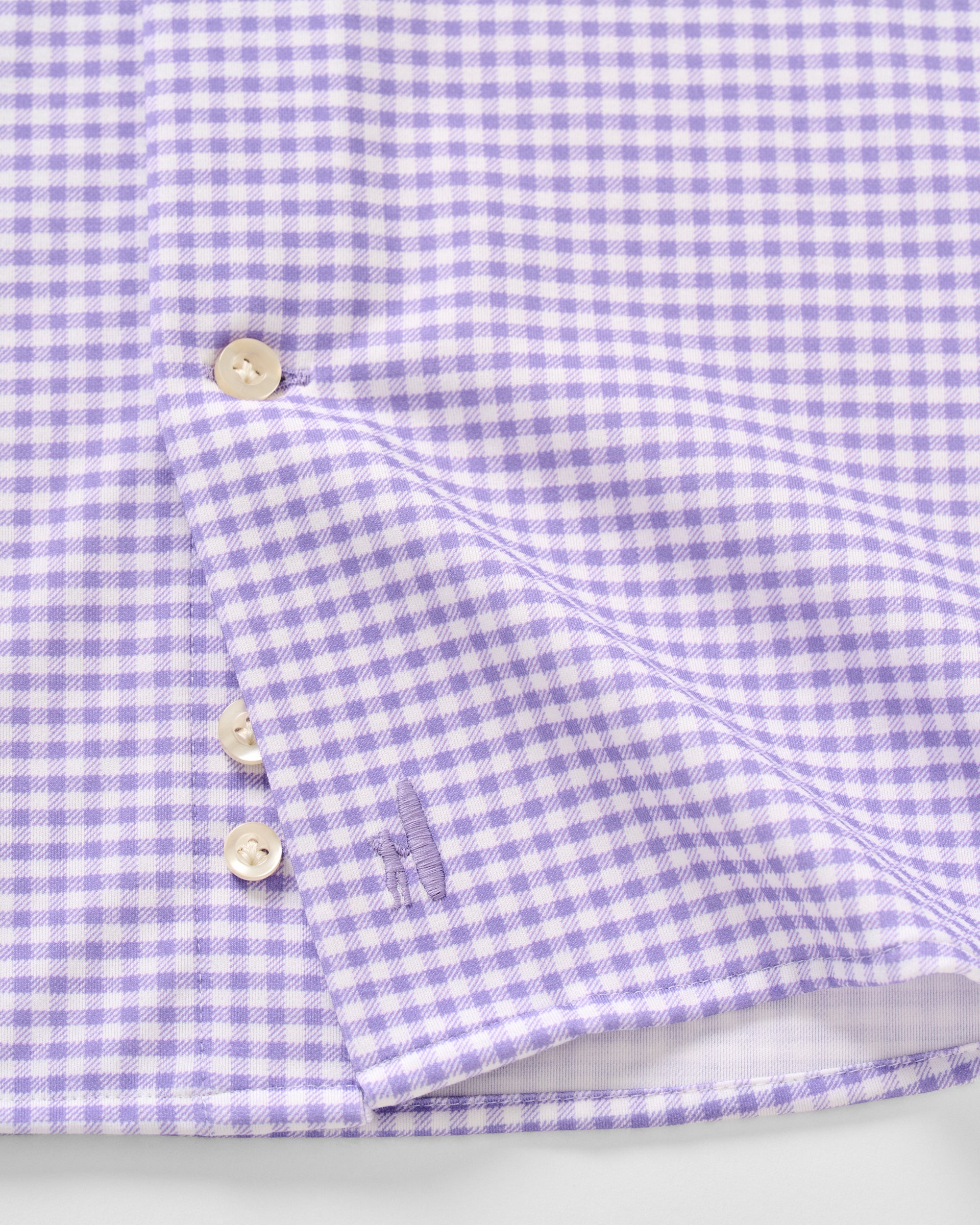 Johnnie-O Fine Pique Knit Button Down Shirt - Albro Check, Thistle