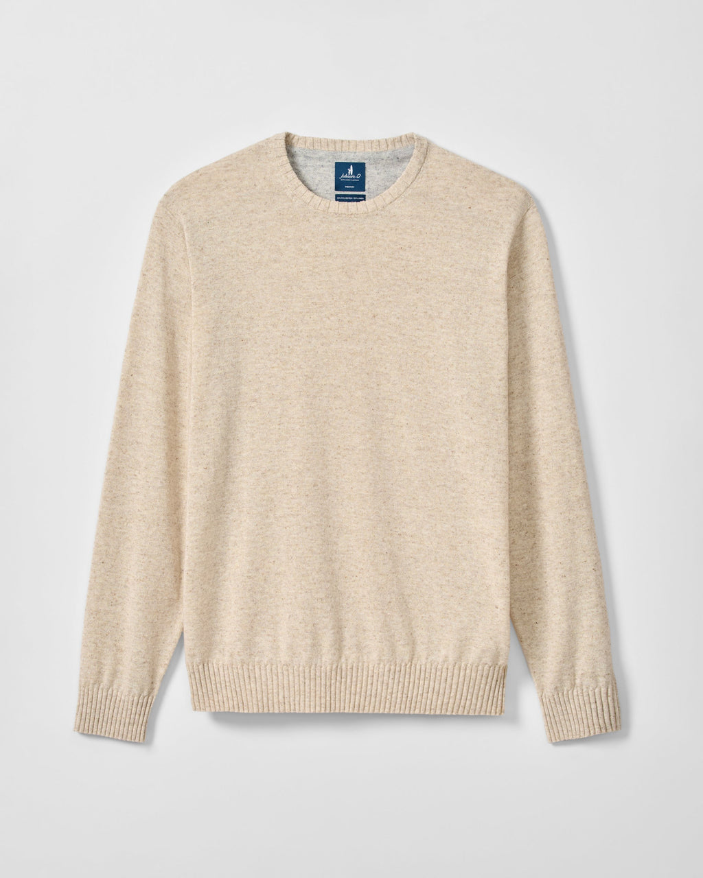 Johnnie-O Albus Heathered Linen Blend Crewneck Sweater, Barley