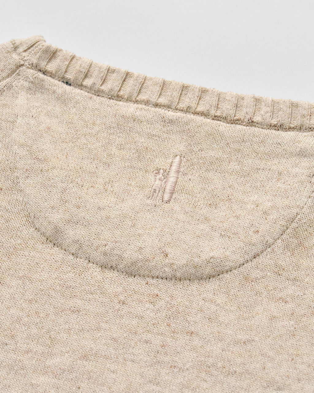 Johnnie-O Albus Heathered Linen Blend Crewneck Sweater, Barley
