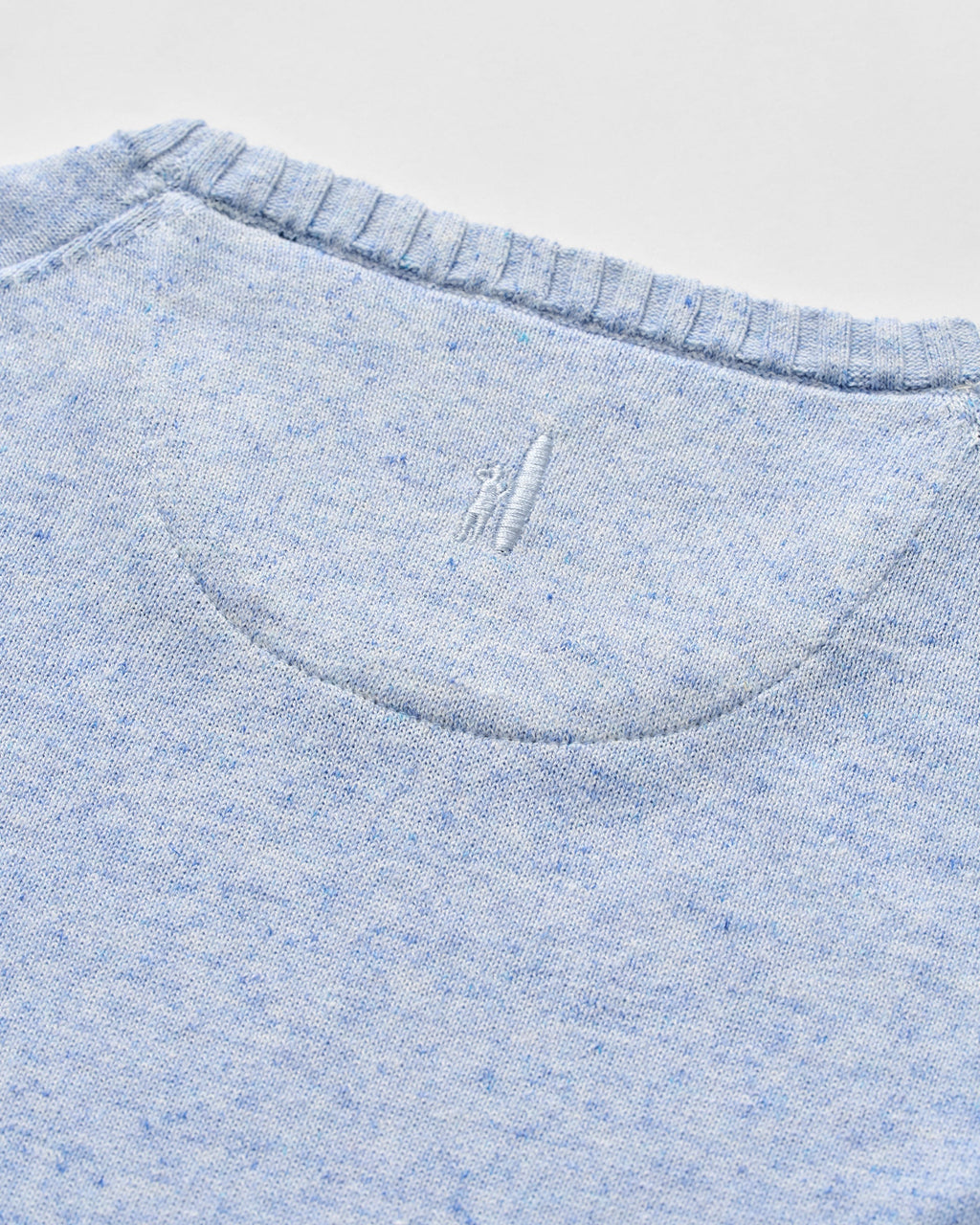 Johnnie-O Albus Heathered Linen Blend Crewneck Sweater, Gulf Blue