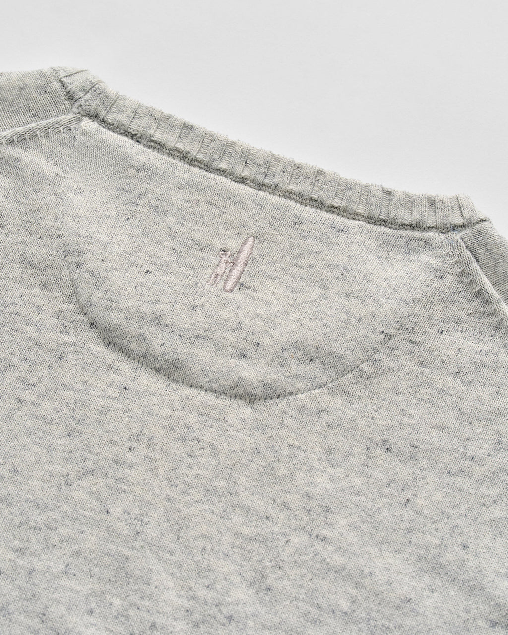 Johnnie-O Albus Heathered Linen Blend Crewneck Sweater, Light Gray