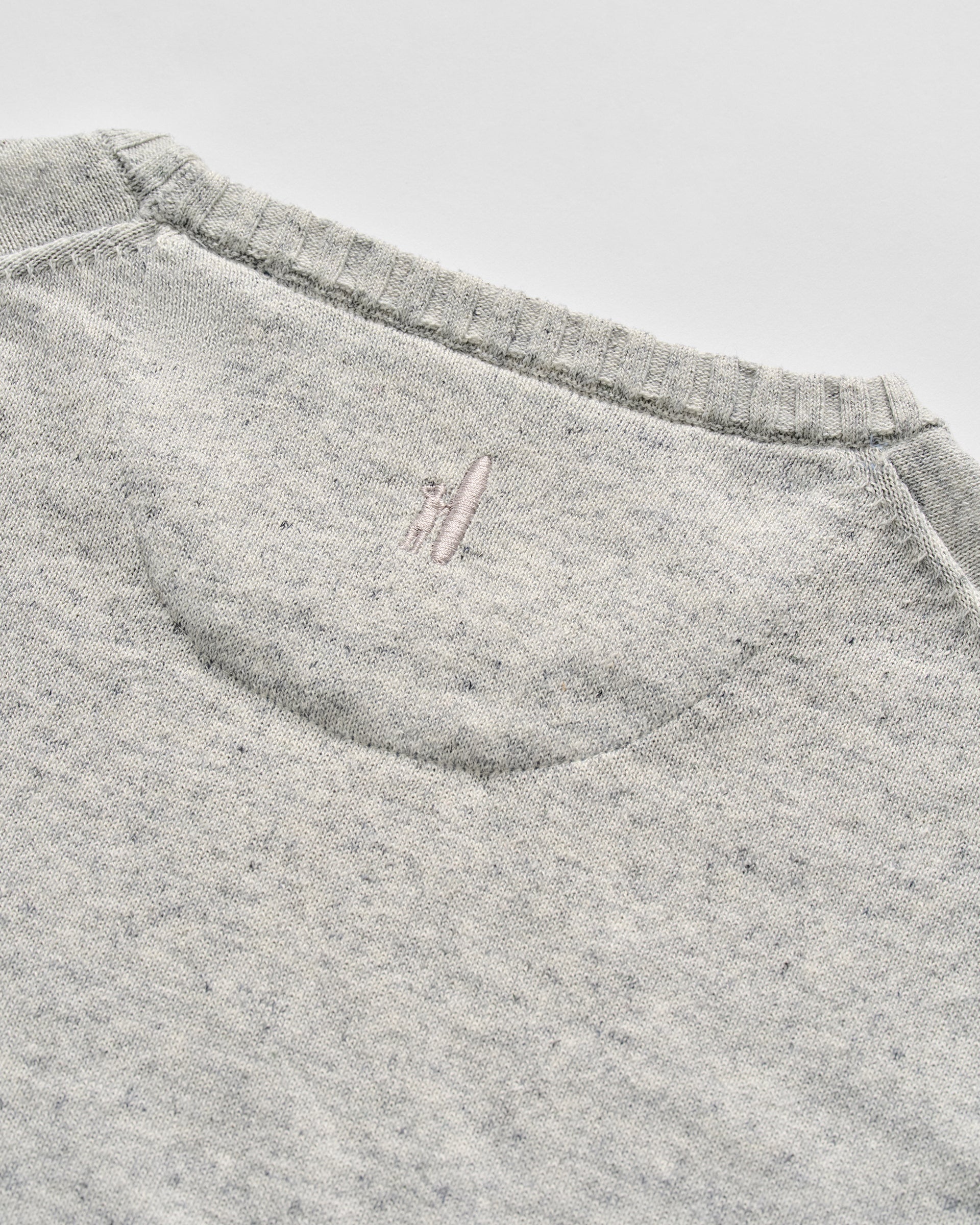 Johnnie-O Albus Heathered Linen Blend Crewneck Sweater, Light Gray