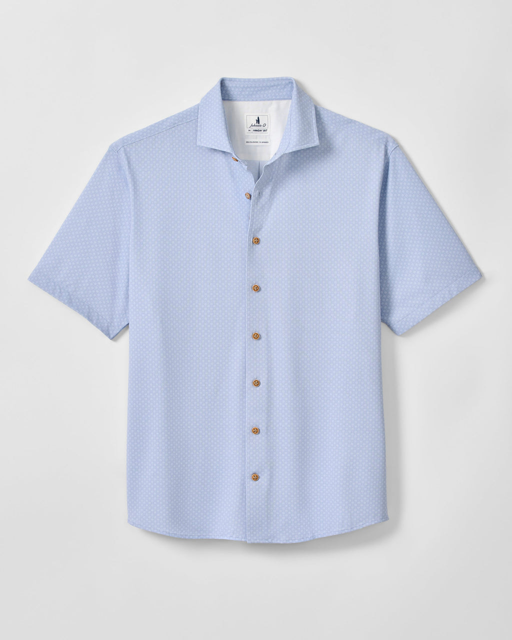 Johnnie-O Printed Mesh Short Sleeve Button Up Shirt - Augustine Printed Knit, Kona