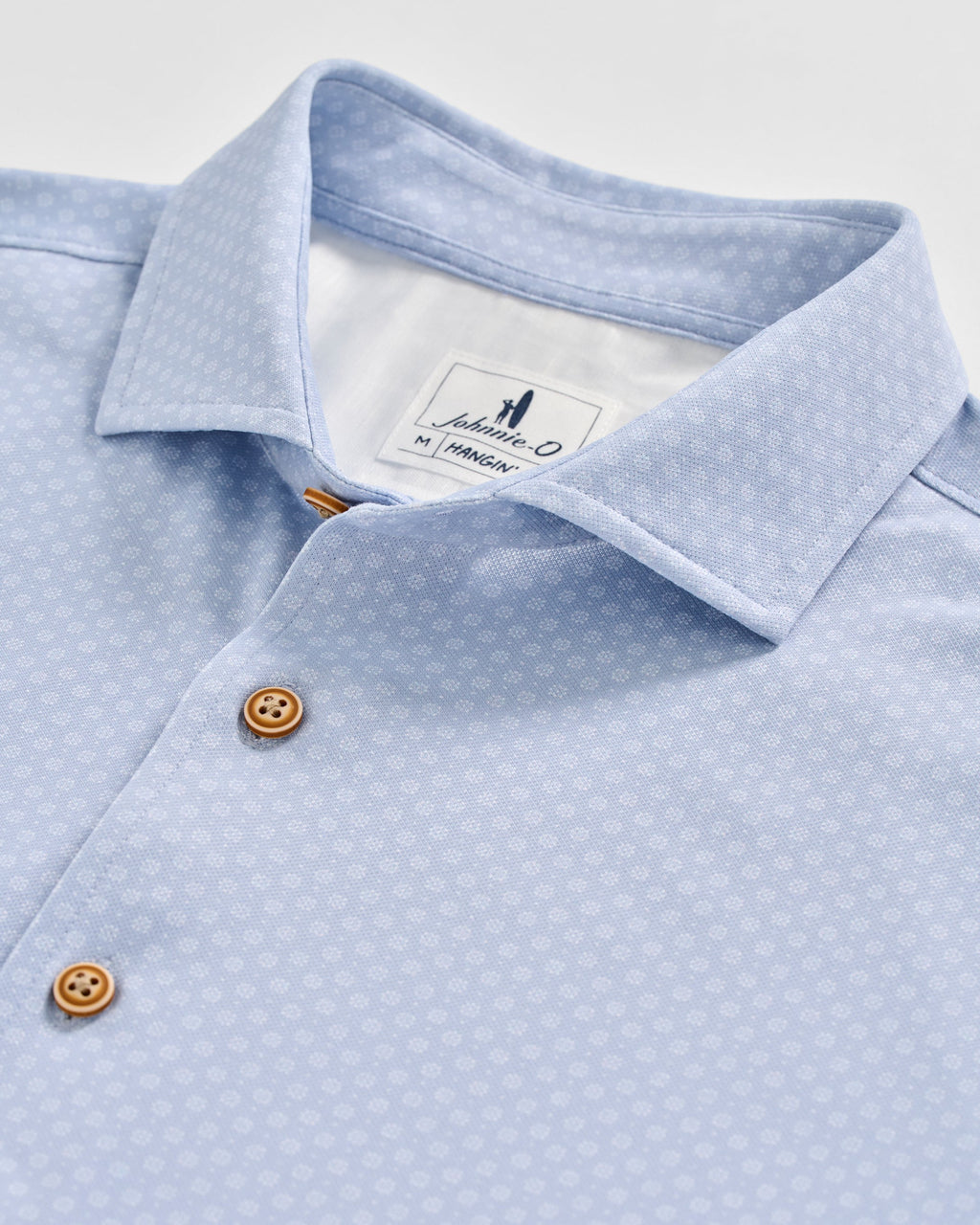 Johnnie-O Printed Mesh Short Sleeve Button Up Shirt - Augustine Printed Knit, Kona