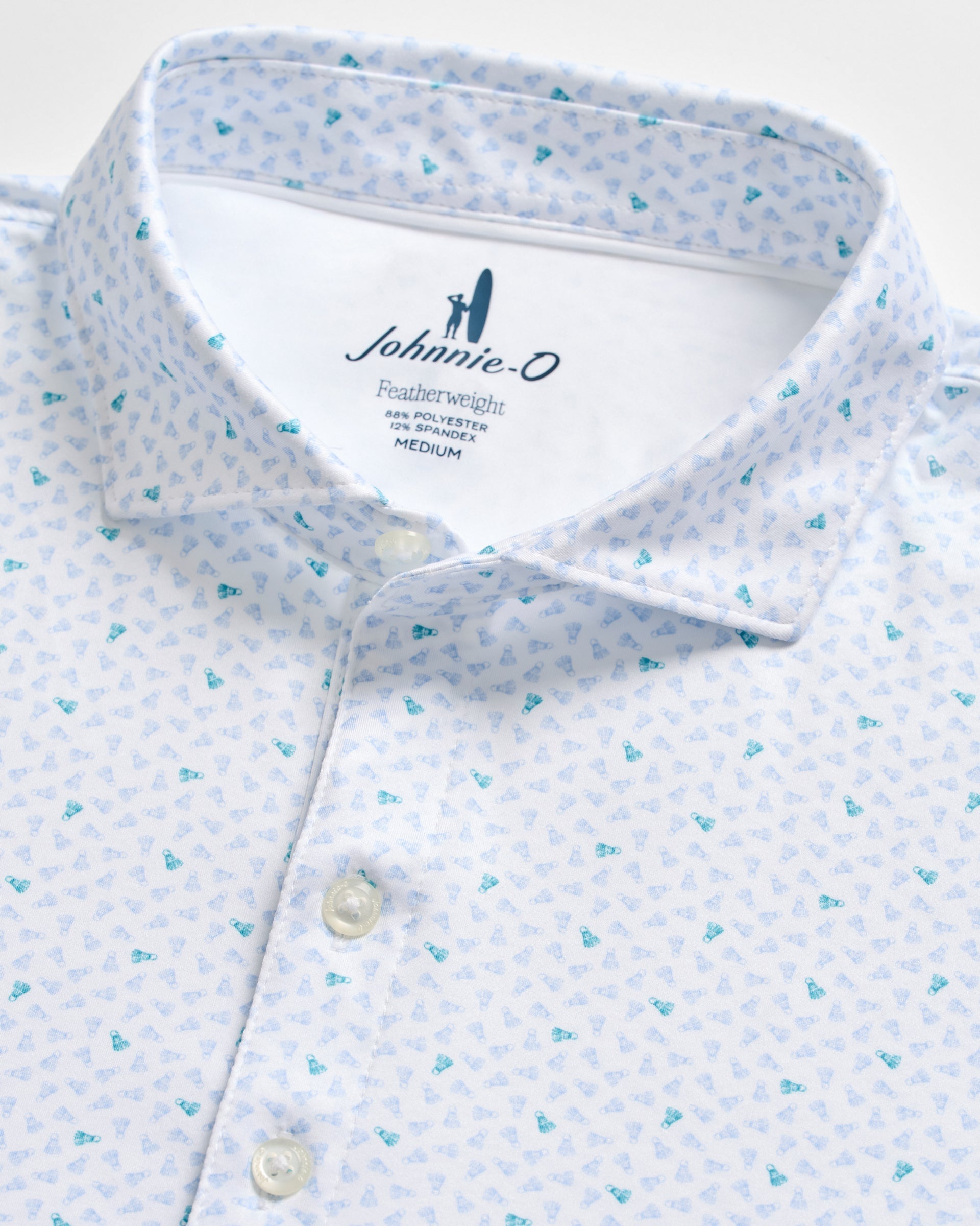 Johnnie-O Featherweight Performance Polo - Backcourt, White