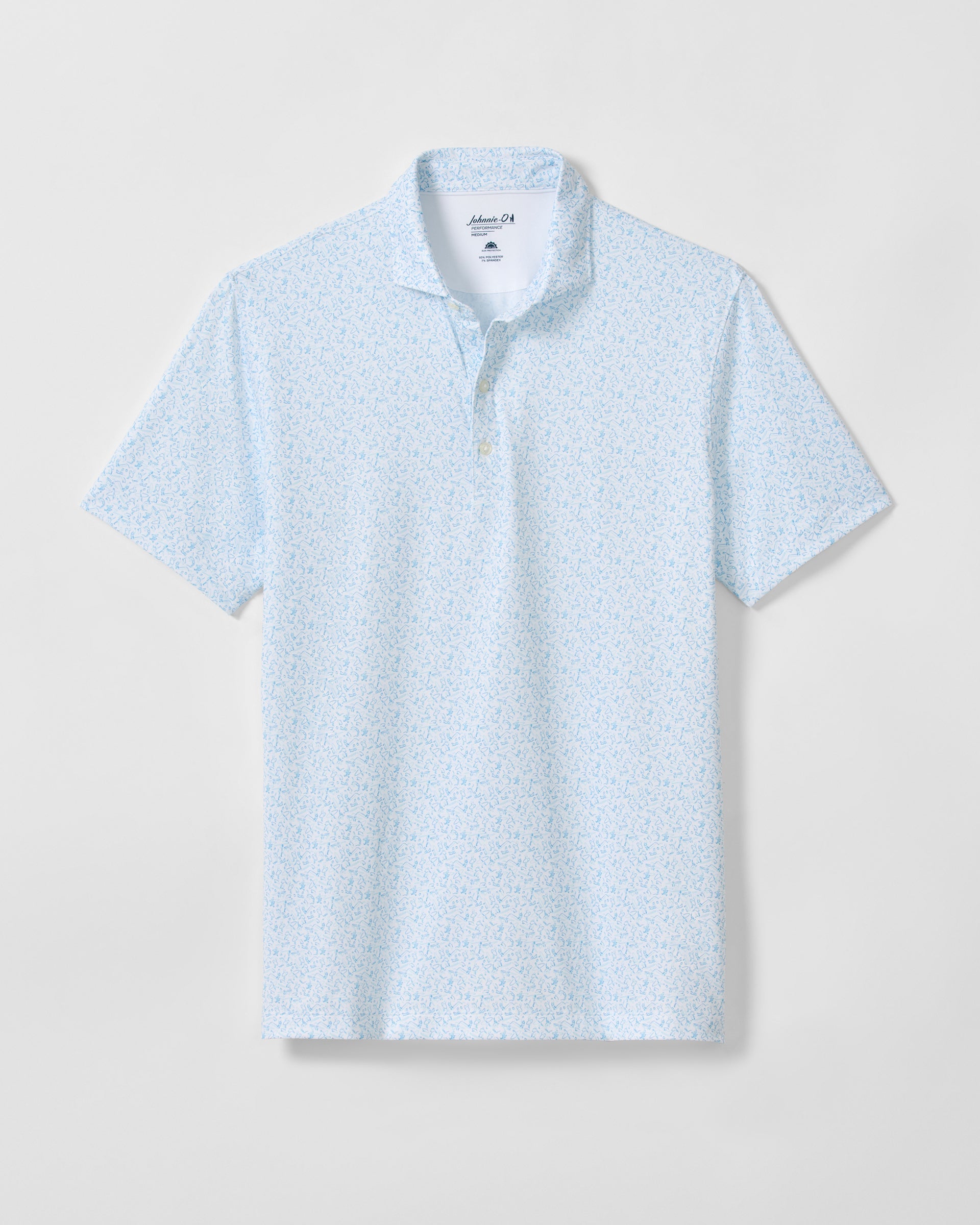 Johnnie-O Performance Jersey Polo - Beach Break, White