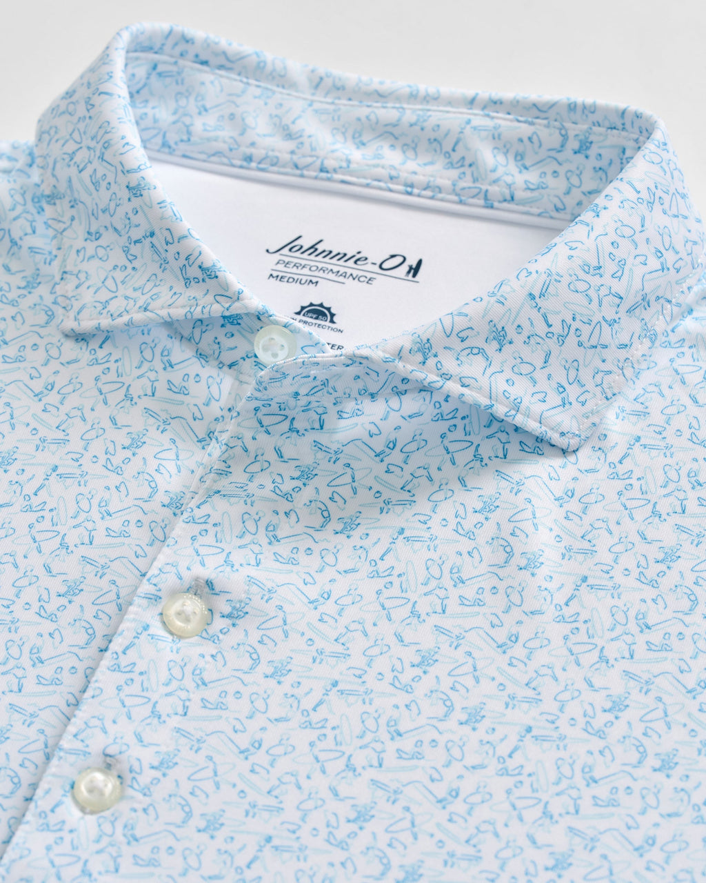 Johnnie-O Performance Jersey Polo - Beach Break, White