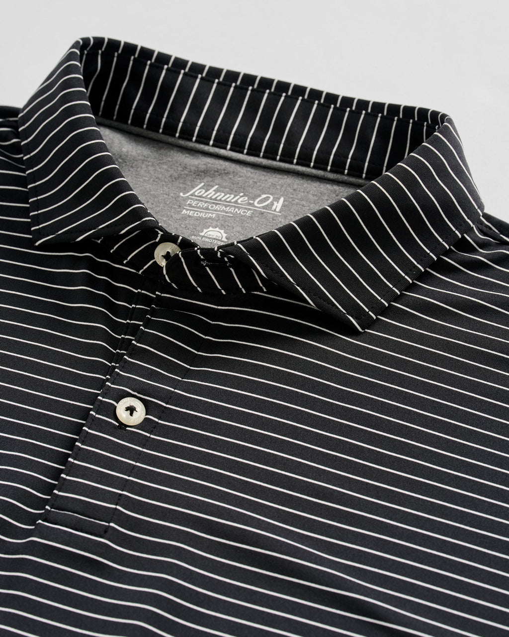 Johnnie-O Performance Jersey Polo - Beau Stripe, Black