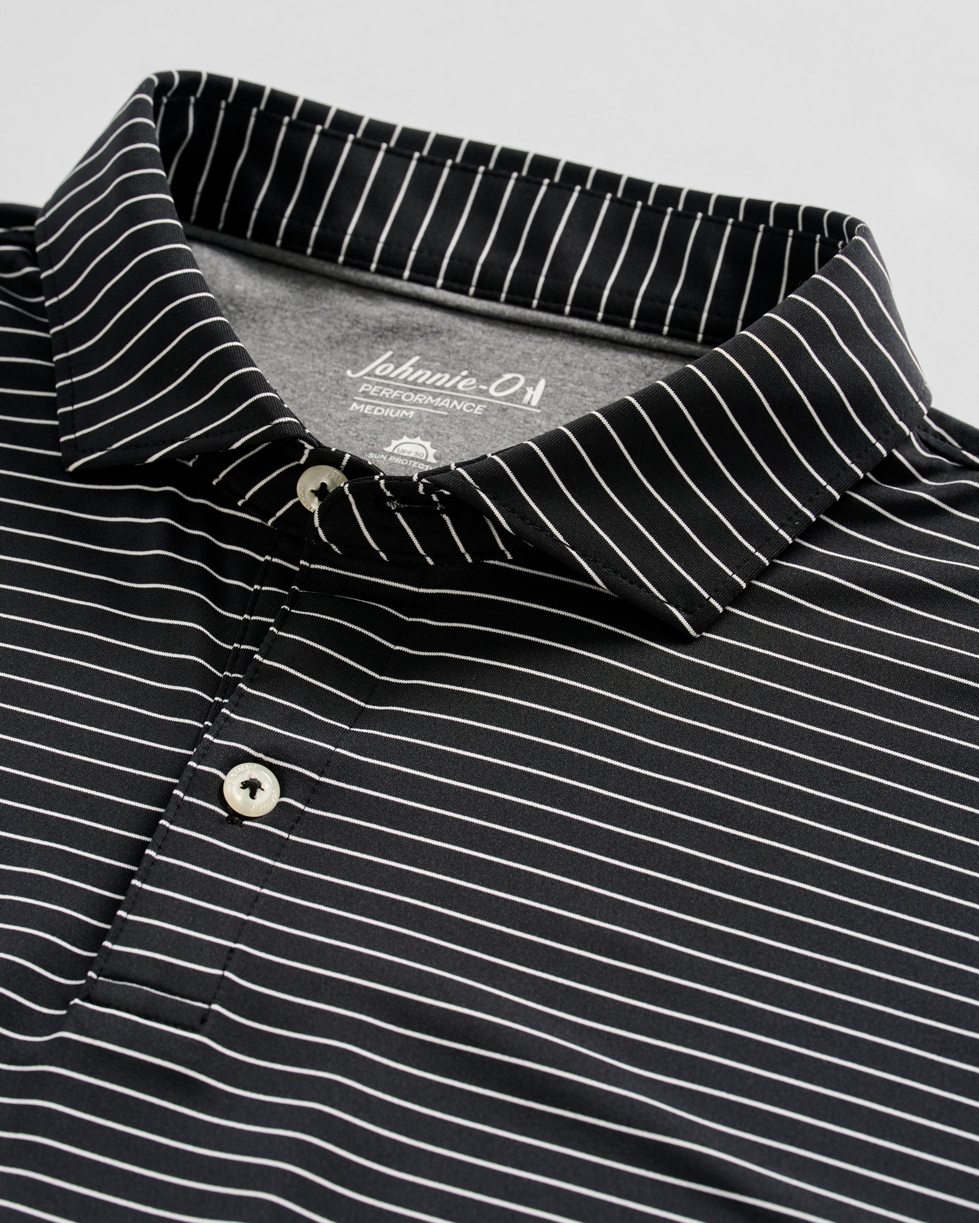 Johnnie-O Performance Jersey Polo - Beau Stripe, Black