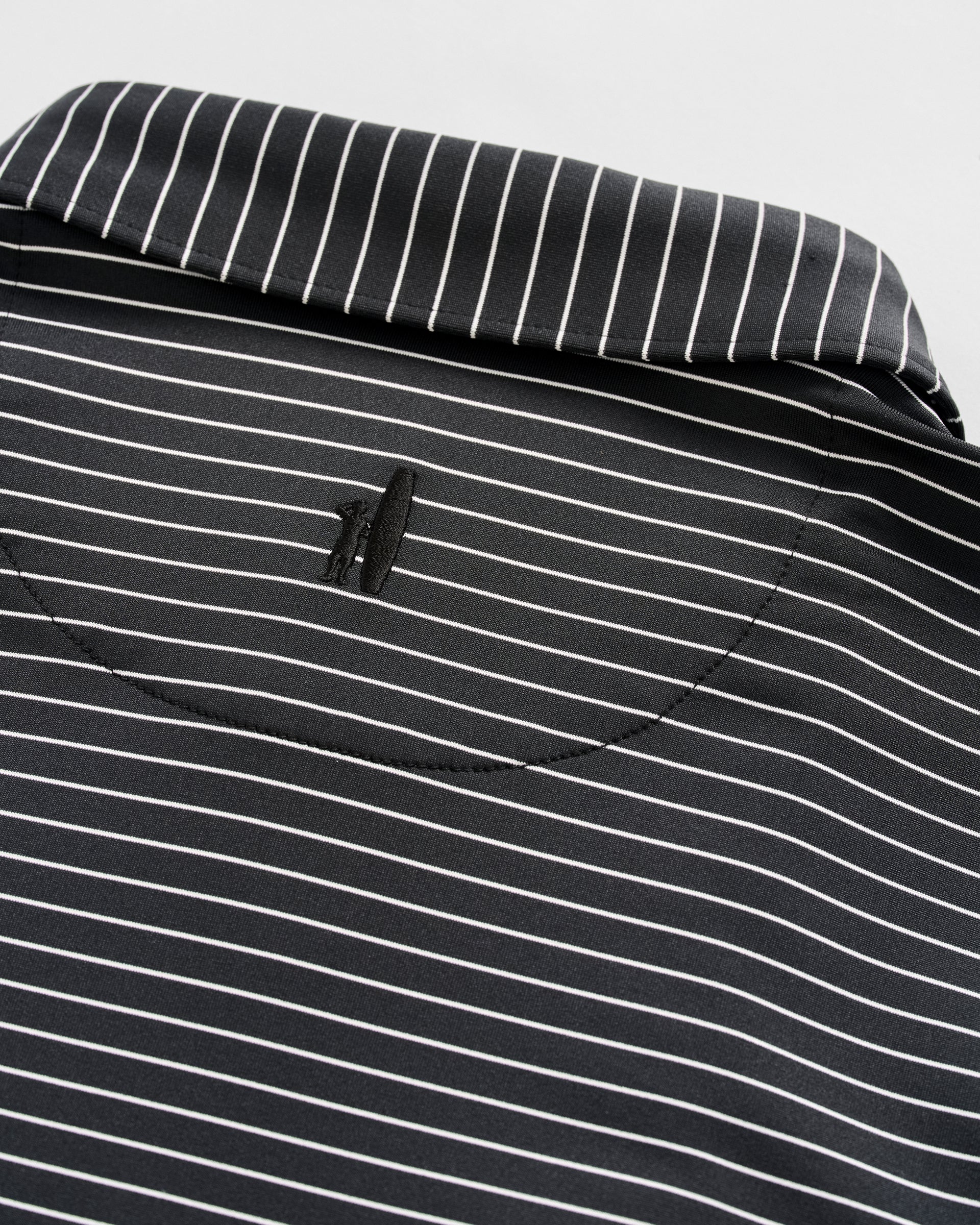 Johnnie-O Performance Jersey Polo - Beau Stripe, Black
