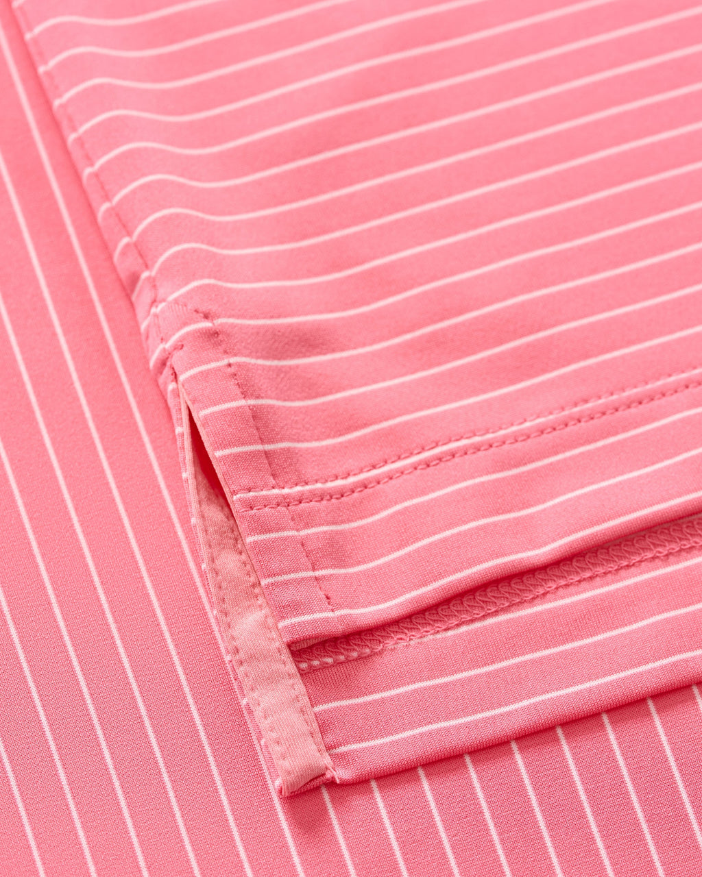 Johnnie-O Performance Jersey Polo - Beau Stripe, Pink Lemonade