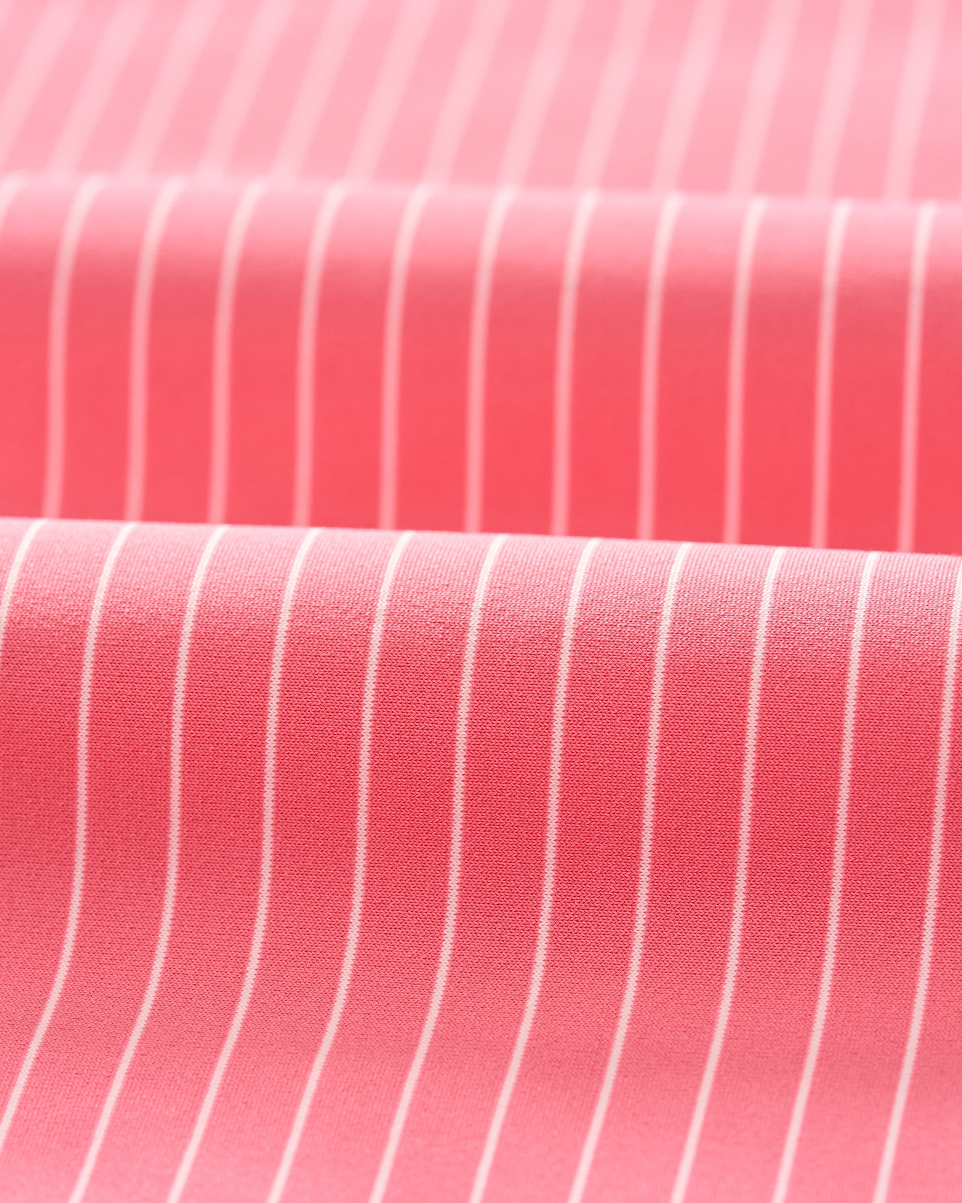 Johnnie-O Performance Jersey Polo - Beau Stripe, Pink Lemonade