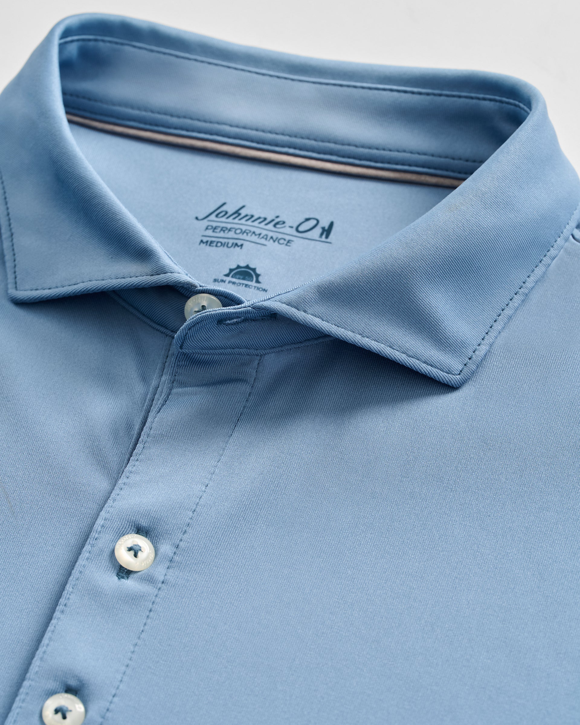 Johnnie-O Performance Jersey Polo - Birdie Solid, Carbon Fiber