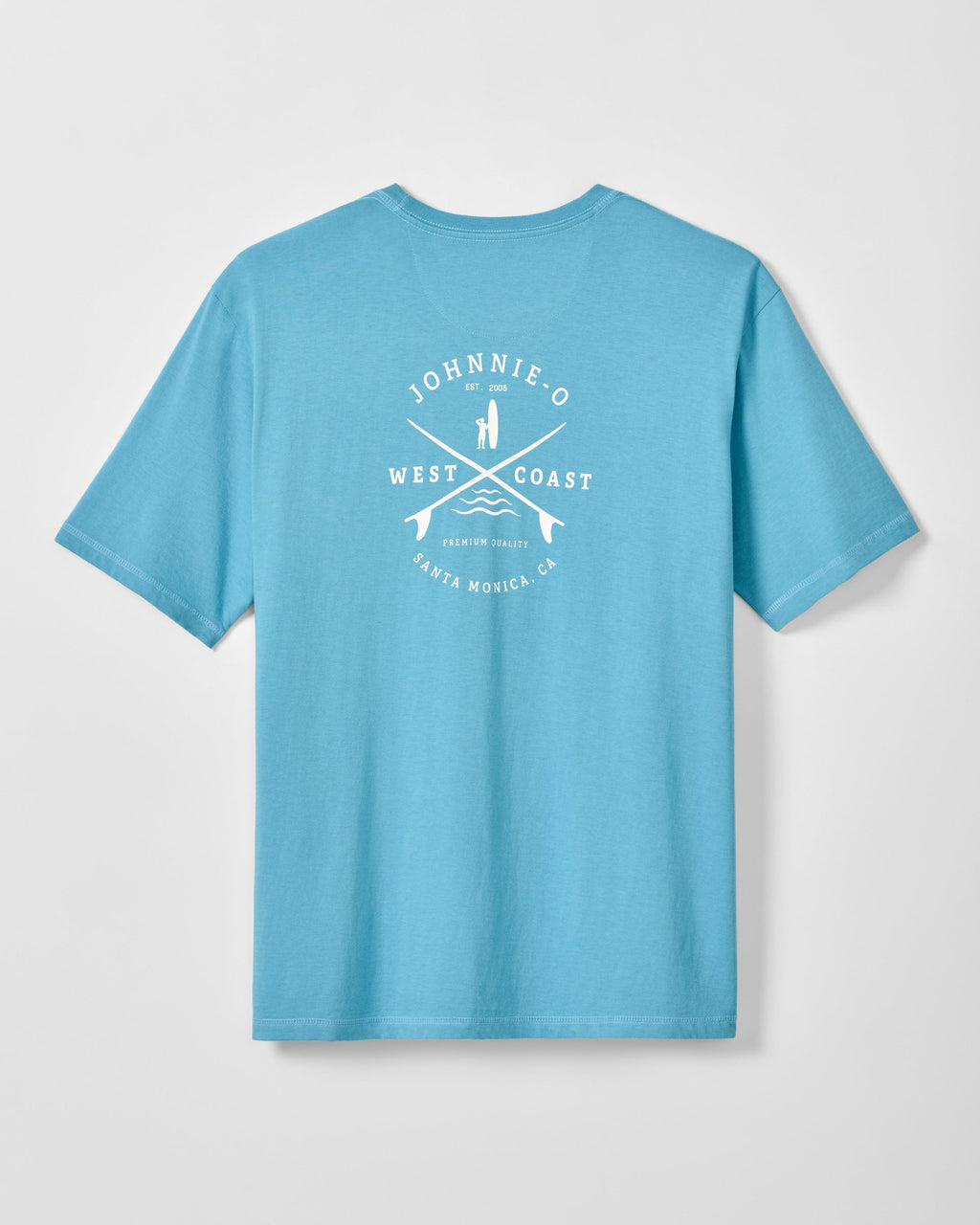Johnnie-O Dale Cotton Blend T-Shirt - Born to Surf, Haze