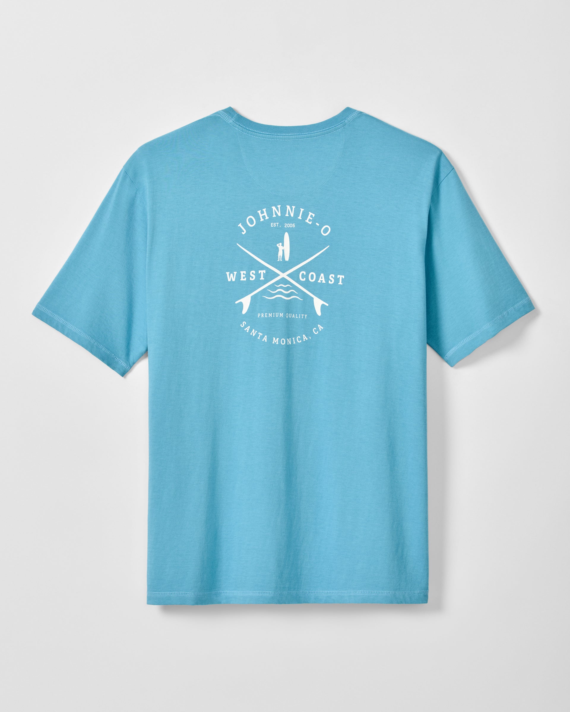 Johnnie-O Dale Cotton Blend T-Shirt - Born to Surf, Haze