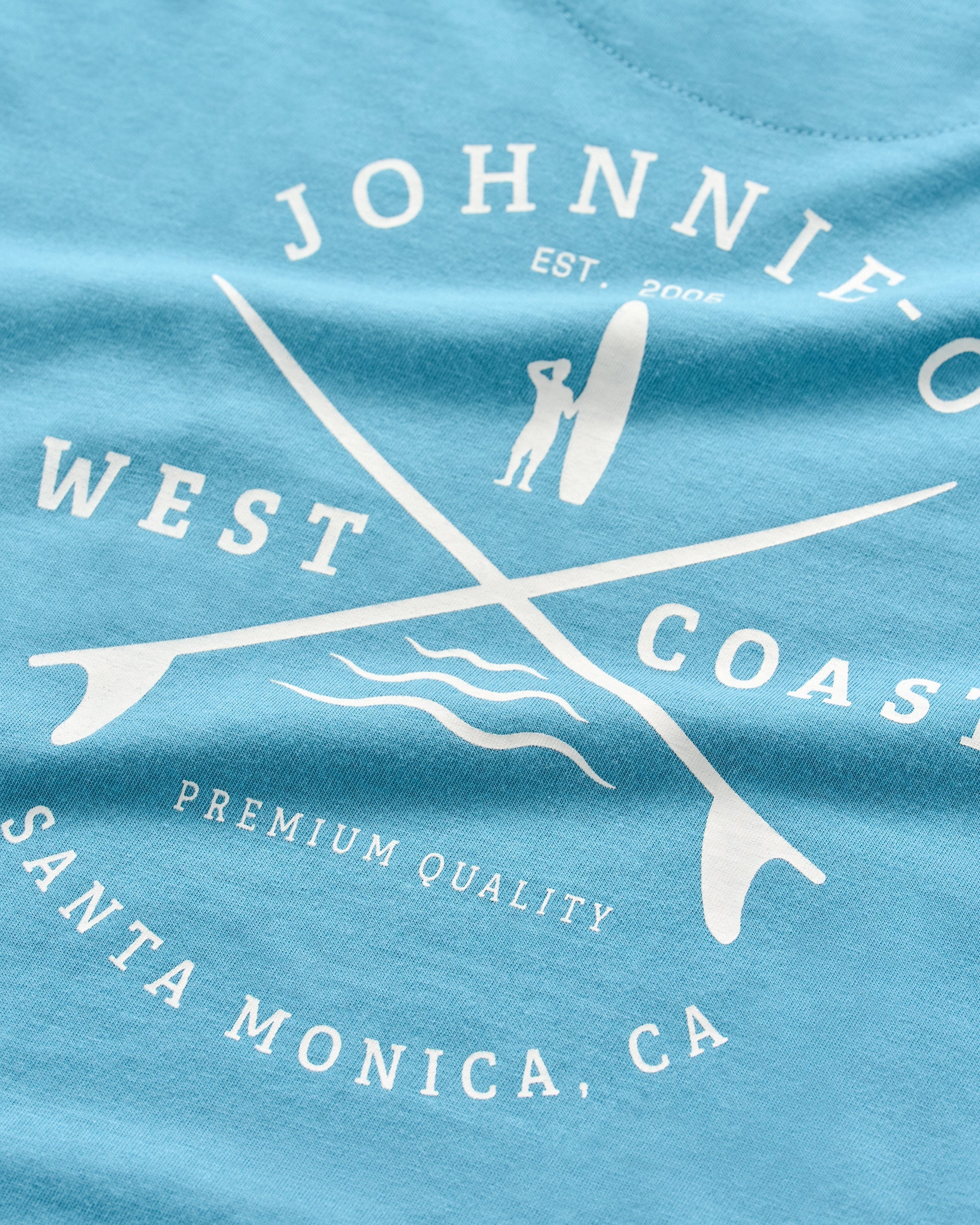 Johnnie-O Dale Cotton Blend T-Shirt - Born to Surf, Haze