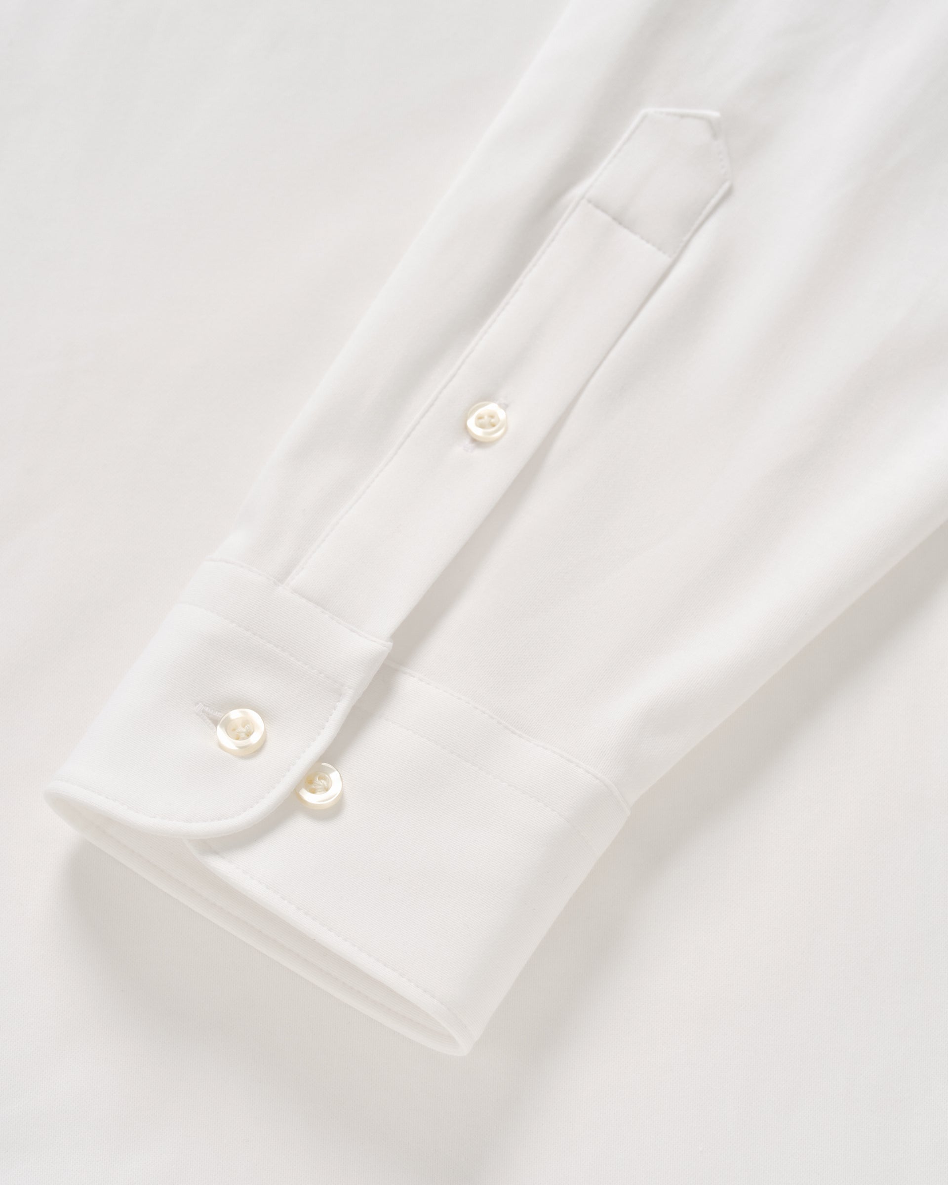 Johnnie-O Fine Pique Knit Button Down Shirt - Solid, White