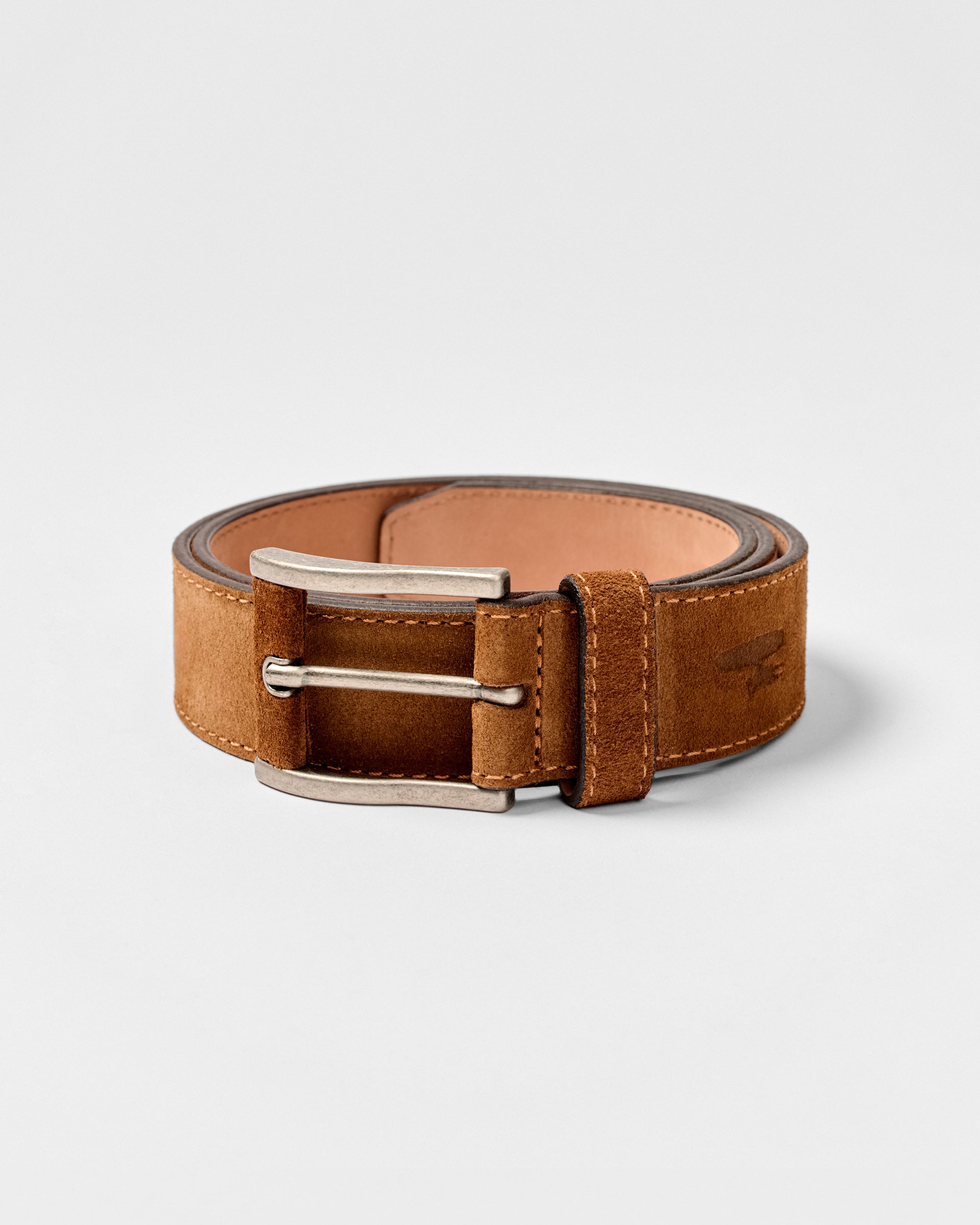 Johnnie-O Suede Belt, Whiskey