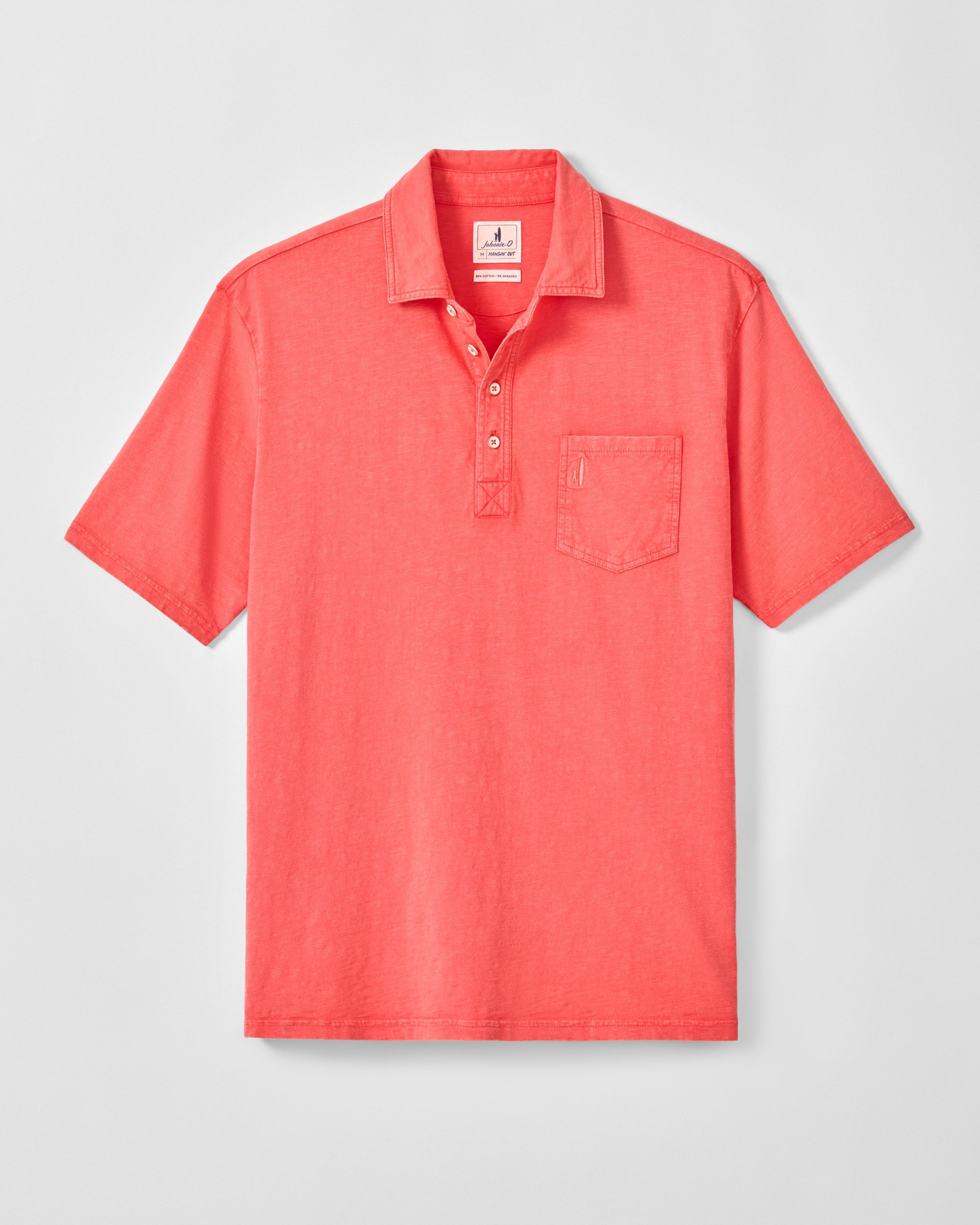 Johnnie-O Original 4-Button Polo - Coastal Wash, Cranberry