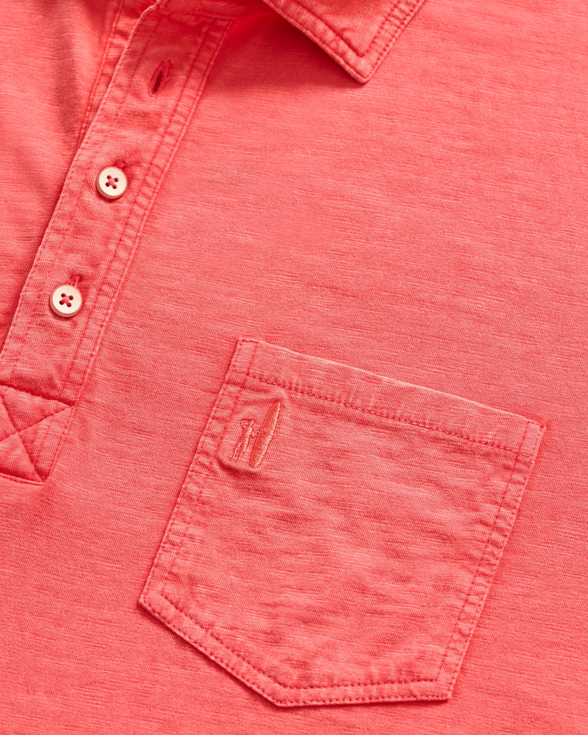 Johnnie-O Original 4-Button Polo - Coastal Wash, Cranberry