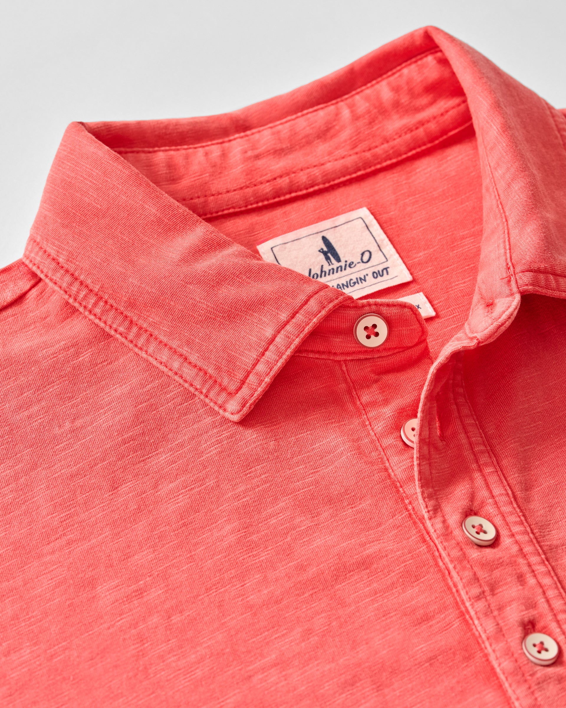 Johnnie-O Original 4-Button Polo - Coastal Wash, Cranberry