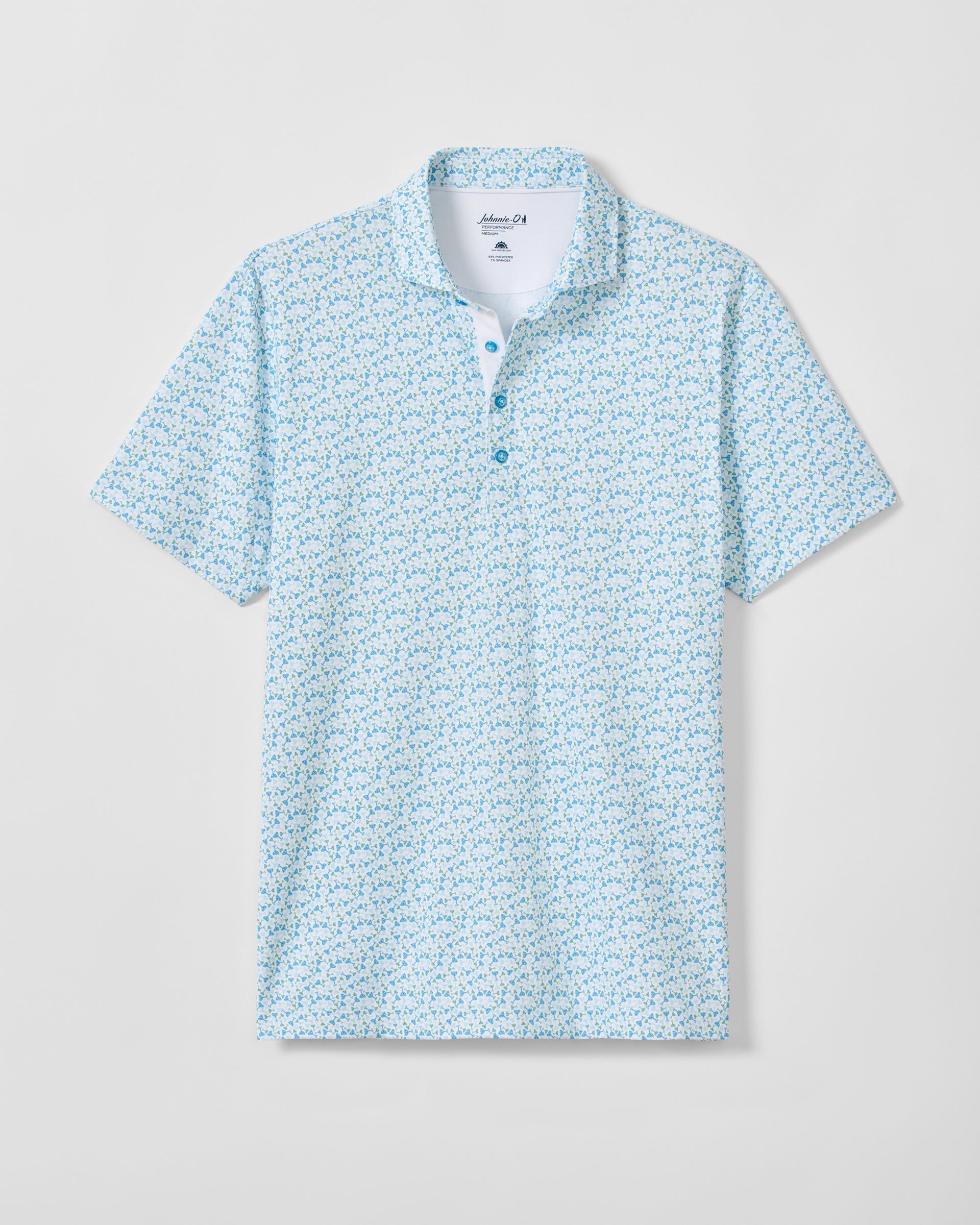 Johnnie-O Performance Mesh Polo - Cocktail Time, Dolphin