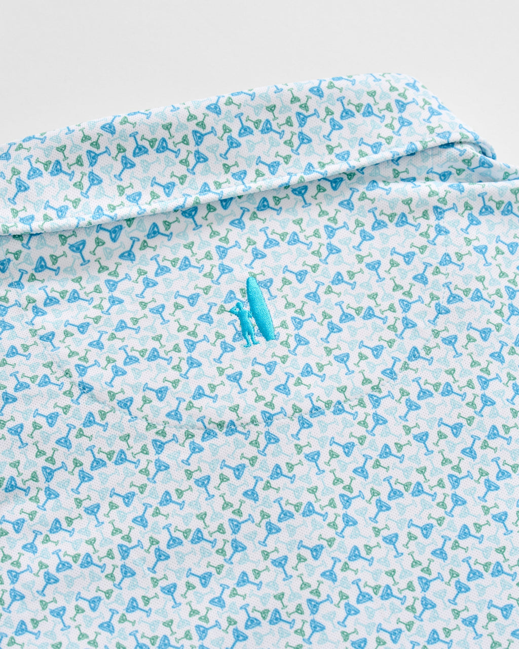 Johnnie-O Performance Mesh Polo - Cocktail Time, Dolphin