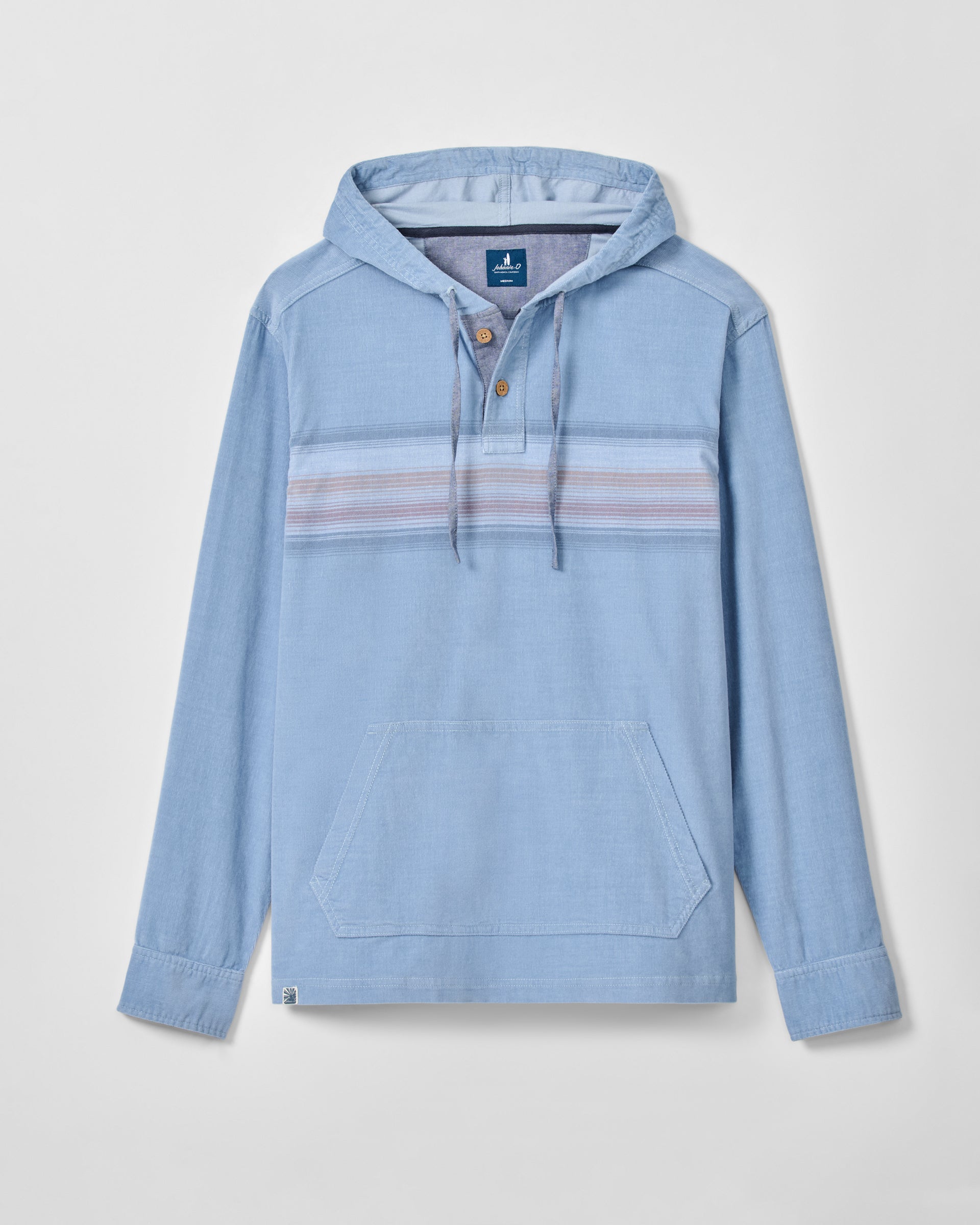 Johnnie-O Dorn Washed Corduroy Hoodie, Maliblu