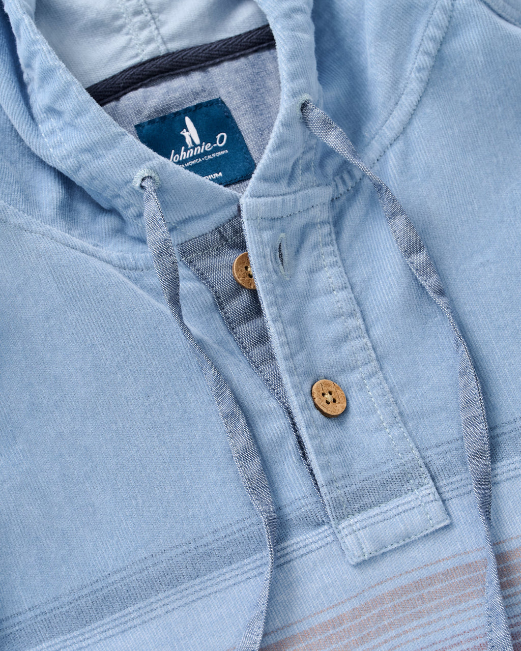 Johnnie-O Dorn Washed Corduroy Hoodie, Maliblu
