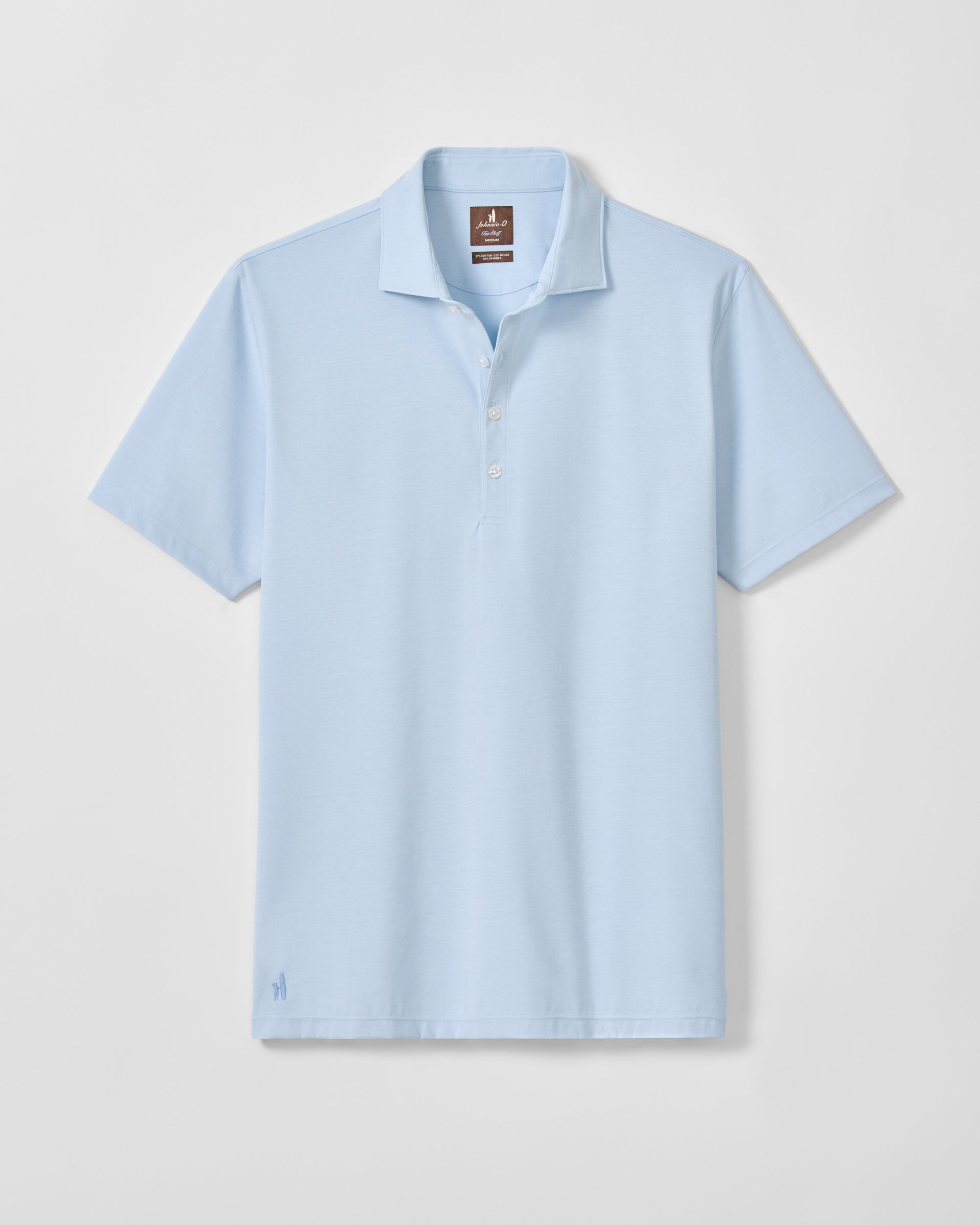 Johnnie-O Fine Pique Knit 4-Button Polo - Elba Solid, Airy Blue