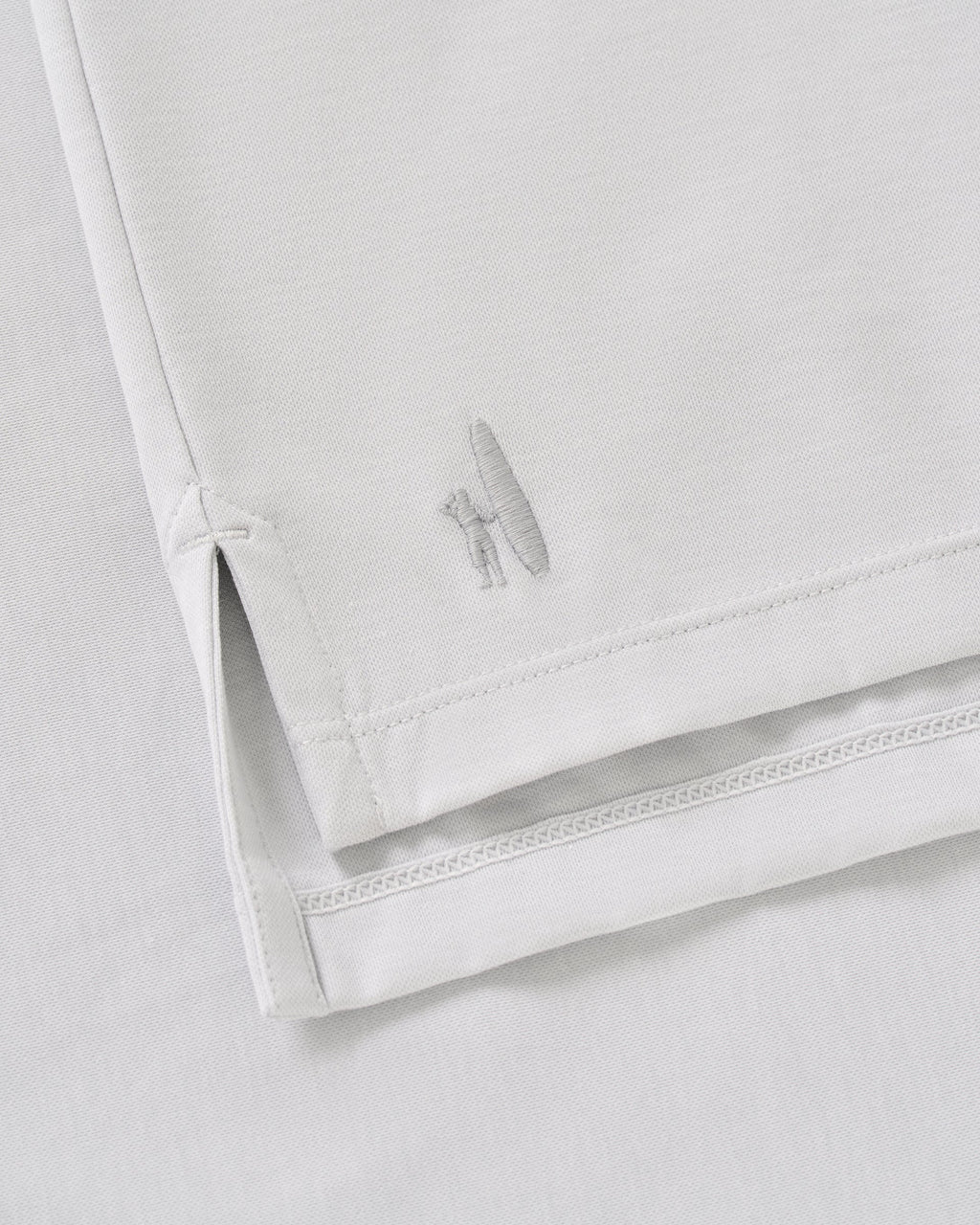 Johnnie-O Fine Pique Knit 4-Button Polo - Elba Solid, Light Gray