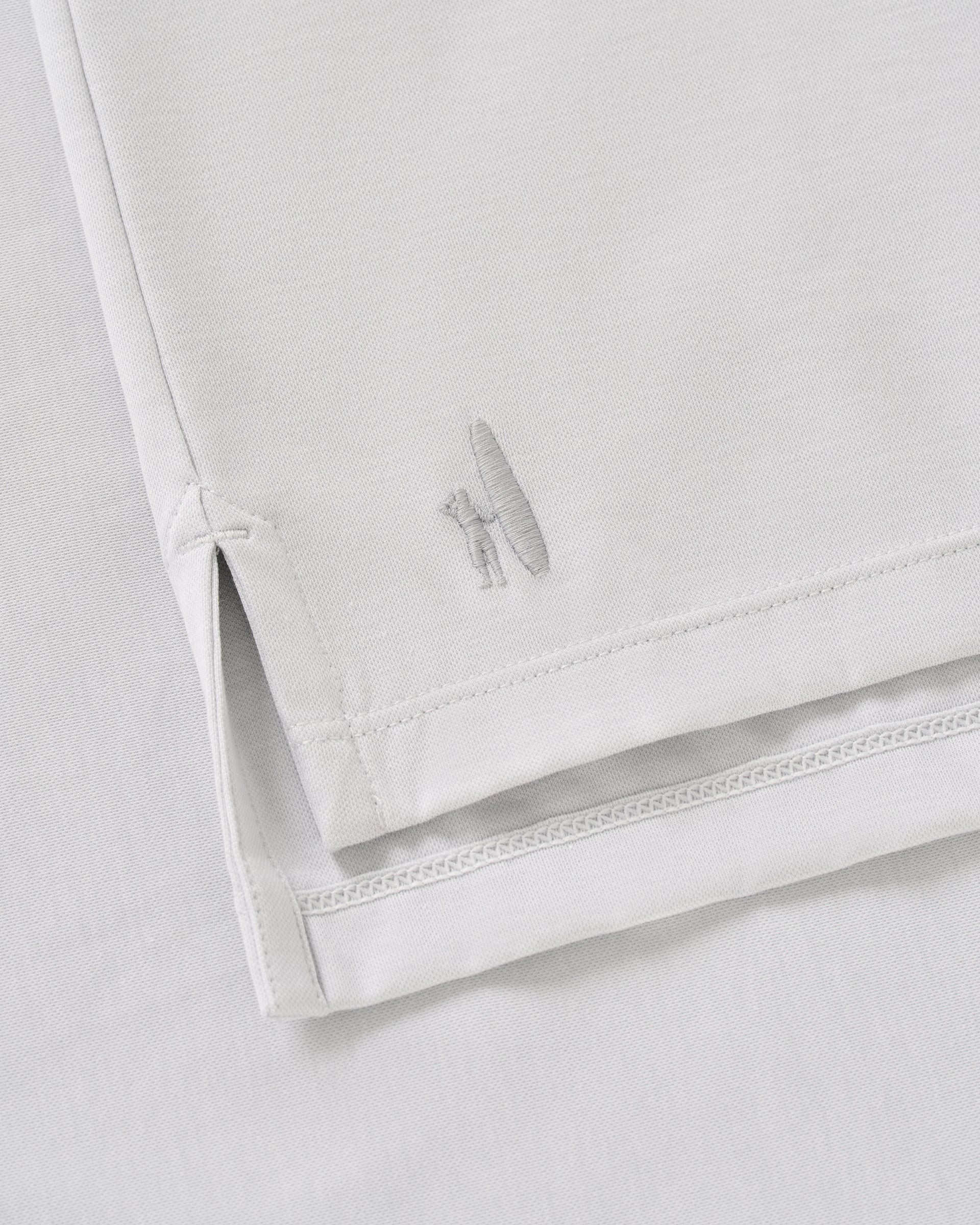 Johnnie-O Fine Pique Knit 4-Button Polo - Elba Solid, Light Gray