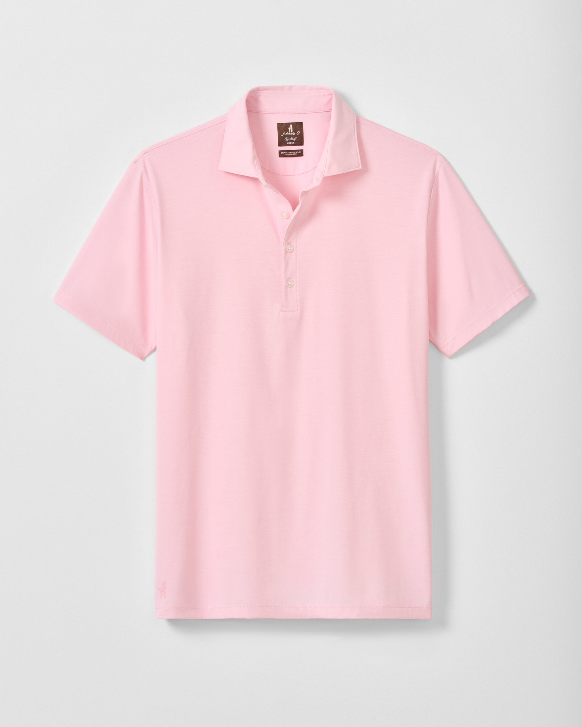 Johnnie-O Fine Pique Knit 4-Button Polo - Elba Solid, Pamplemousse