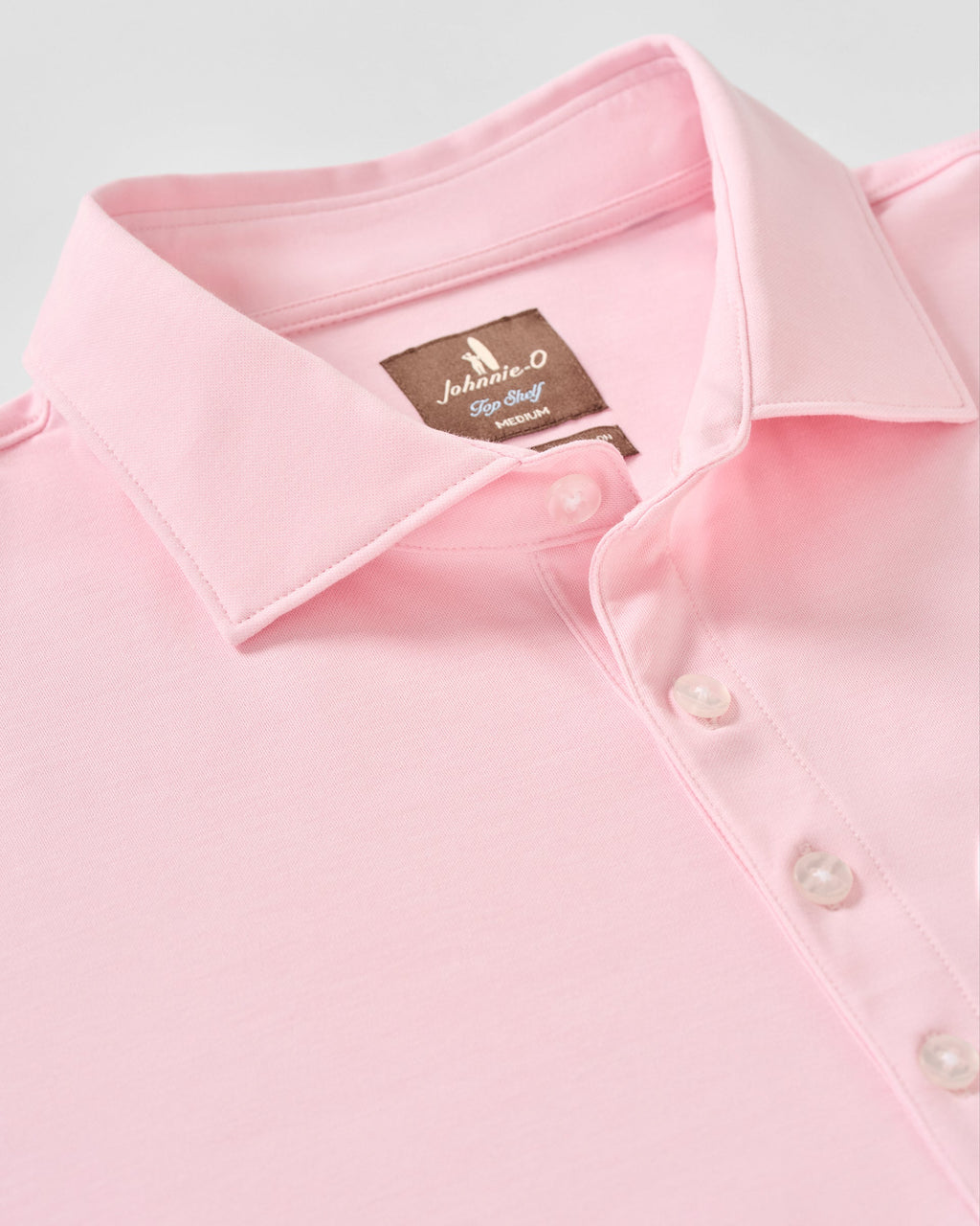 Johnnie-O Fine Pique Knit 4-Button Polo - Elba Solid, Pamplemousse