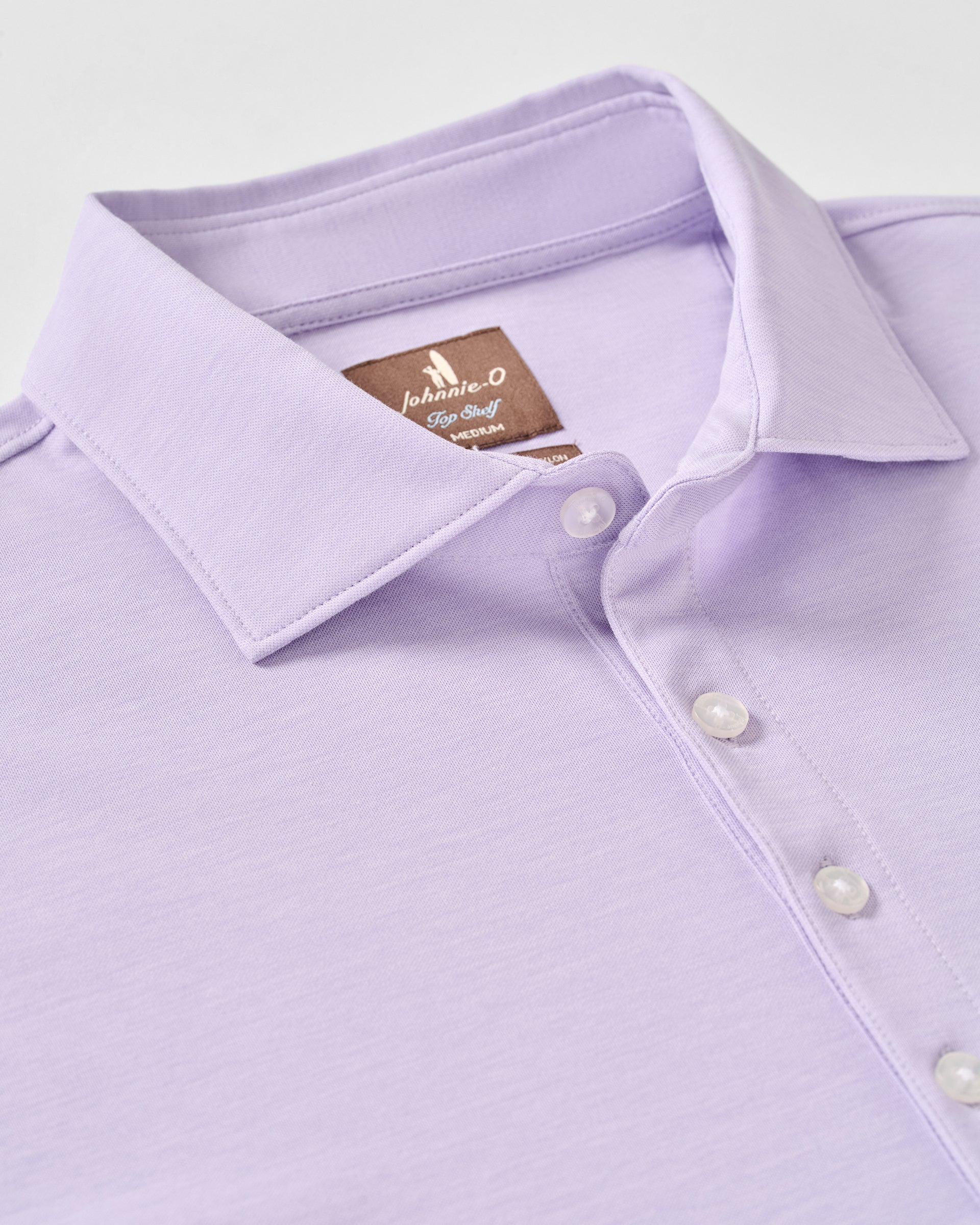 Johnnie-O Fine Pique Knit 4-Button Polo - Elba Solid, Wisteria