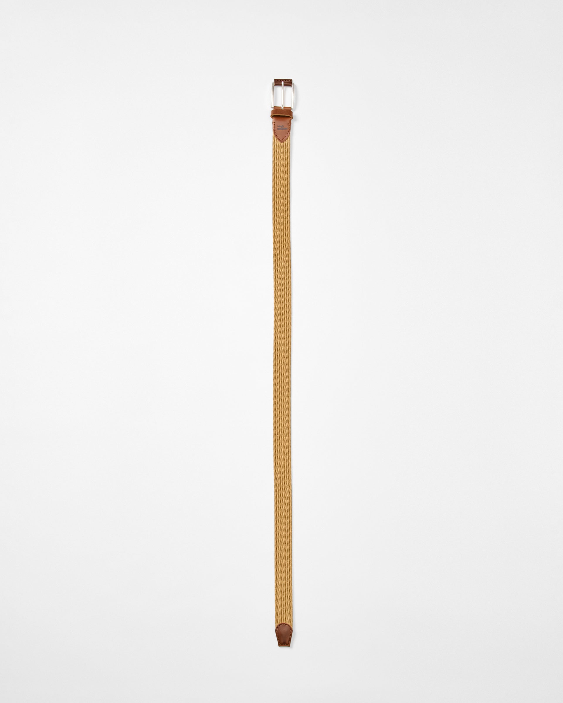 Johnnie-O Farley Waxed Cotton Stretch Belt, Khaki