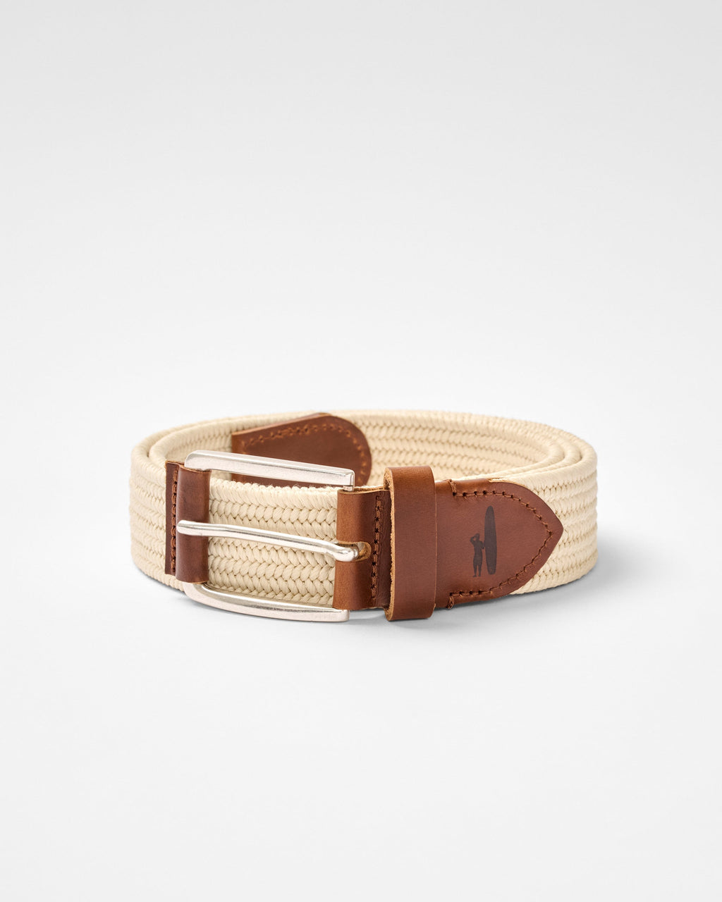 Johnnie-O Farley Waxed Cotton Stretch Belt, Linen