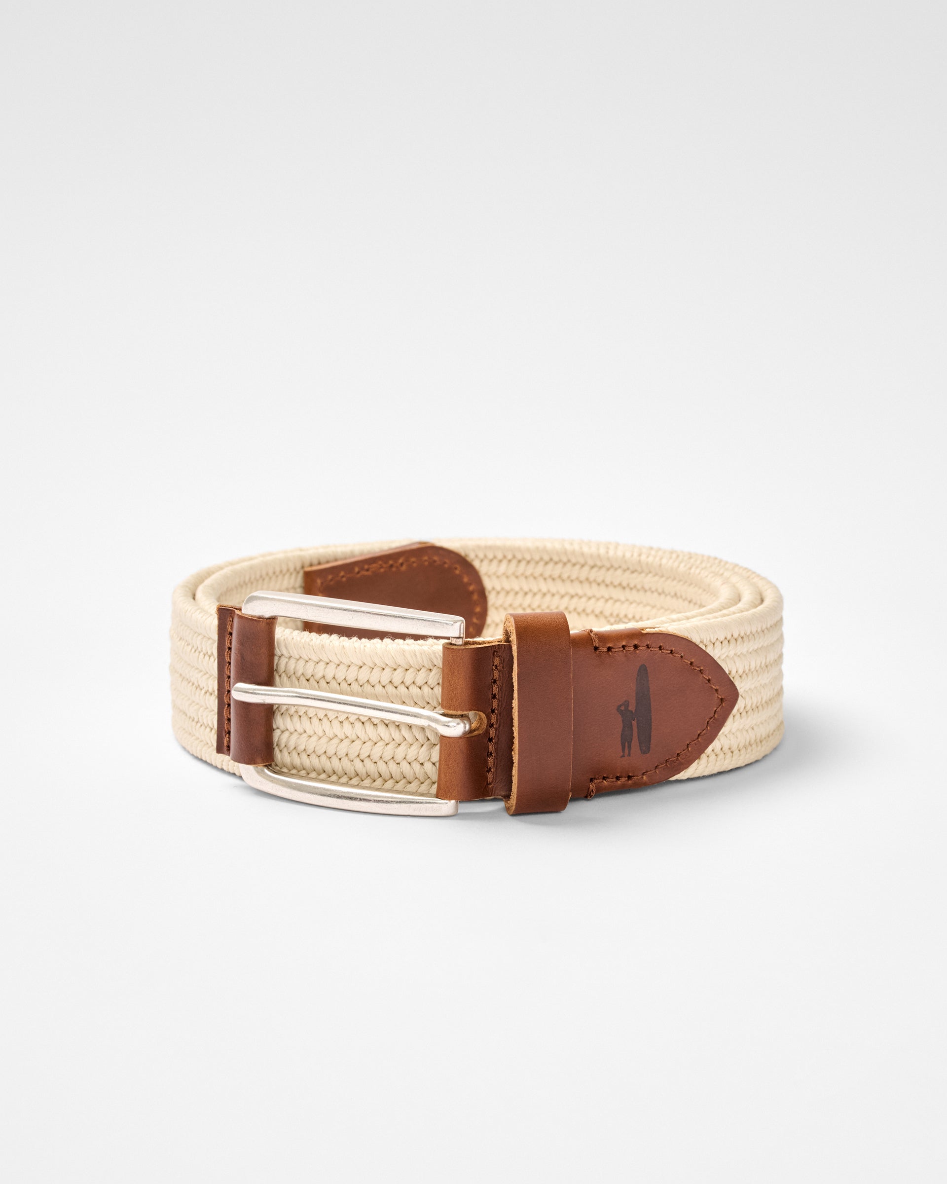 Johnnie-O Farley Waxed Cotton Stretch Belt, Linen